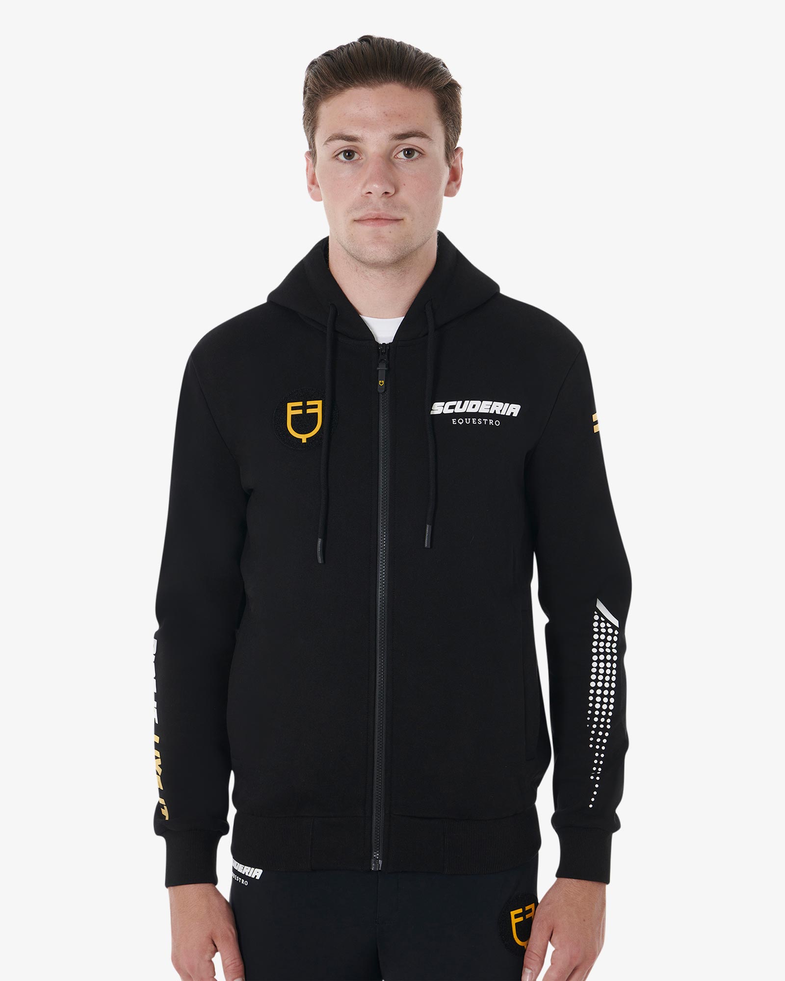 Felpa uomo cappuccio Scuderia Equestro pile