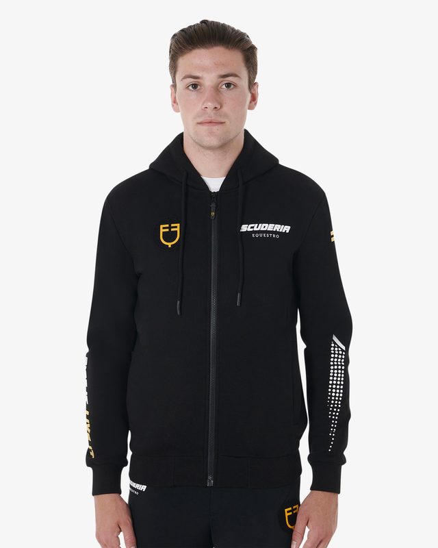 Felpa uomo cappuccio Scuderia Equestro pile