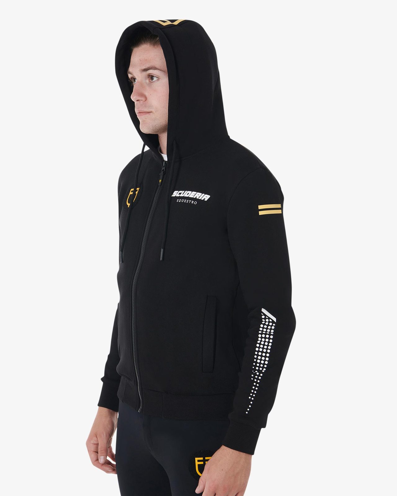 Felpa uomo cappuccio Scuderia Equestro pile