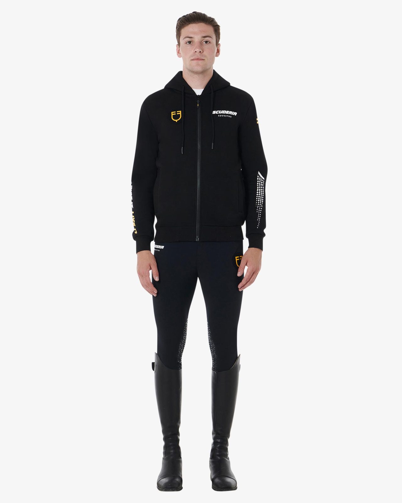 Felpa uomo cappuccio Scuderia Equestro pile