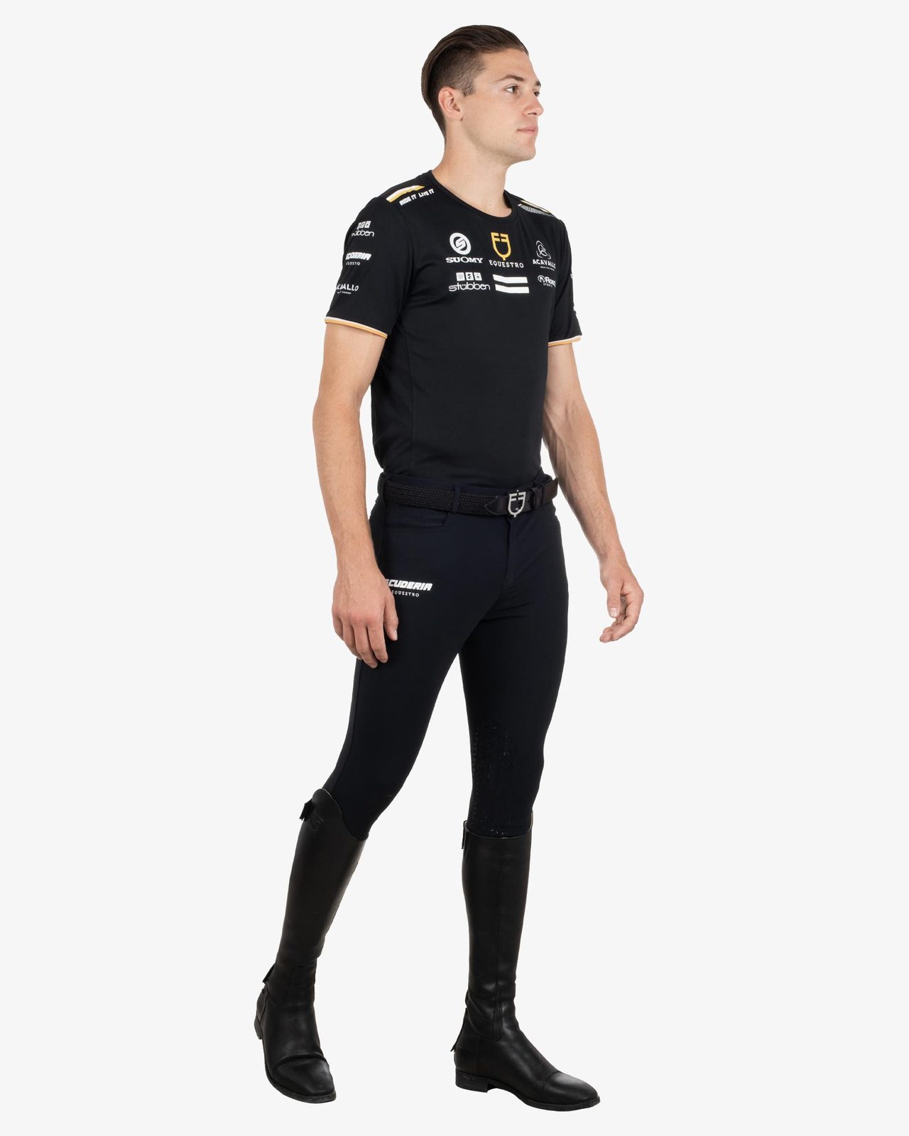 Men's multi logo T-shirt technical fabric