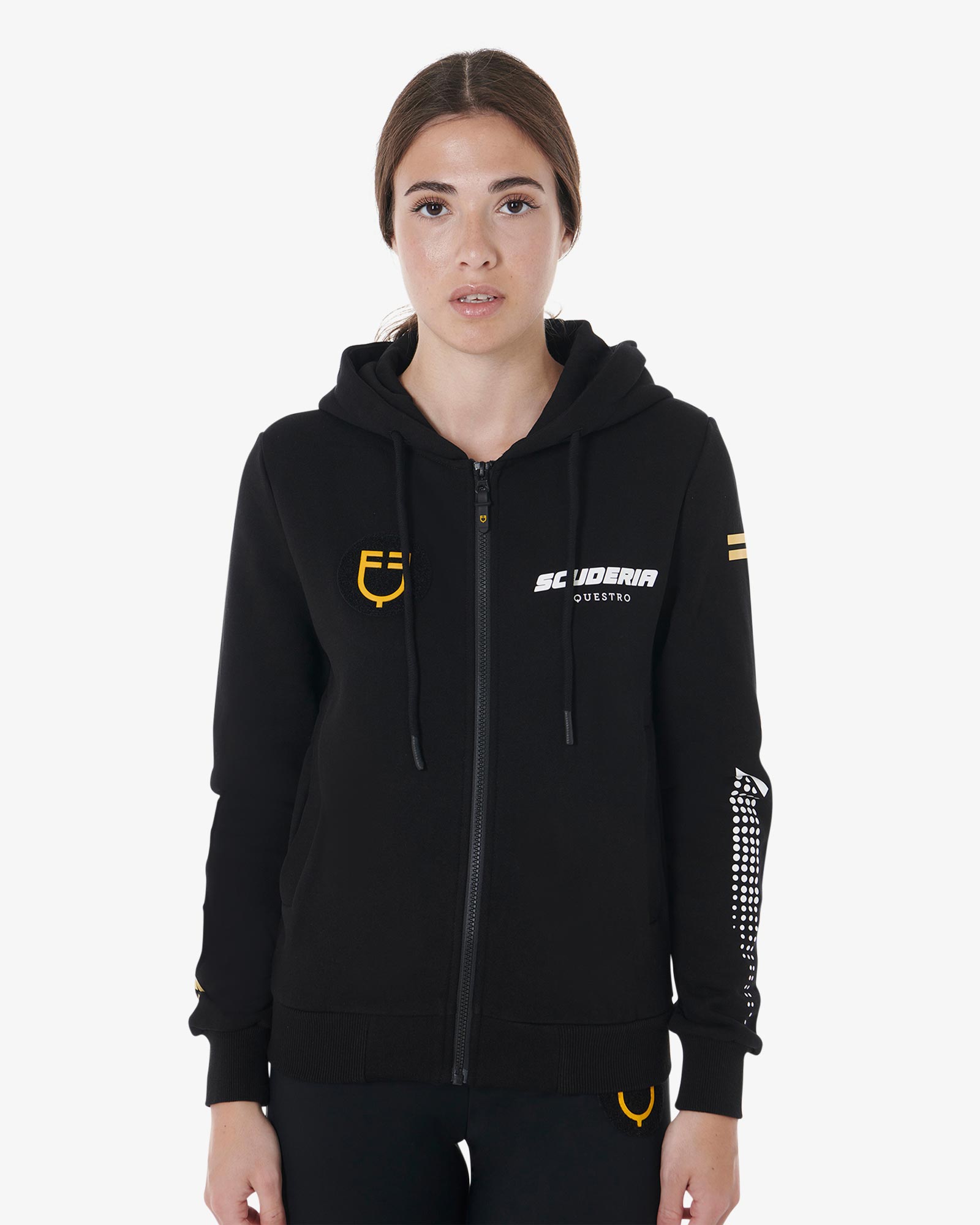 Felpa donna cappuccio Scuderia Equestro pile
