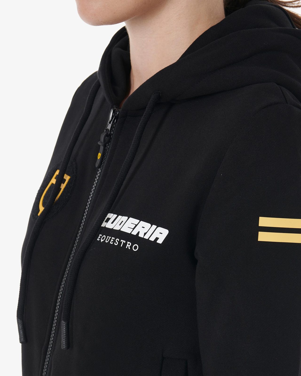 Felpa donna cappuccio Scuderia Equestro pile