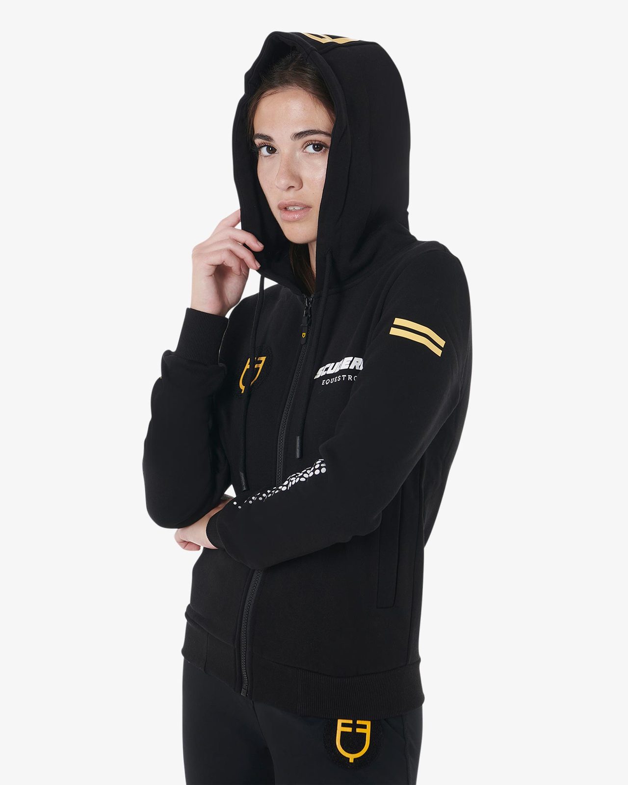 Felpa donna cappuccio Scuderia Equestro pile