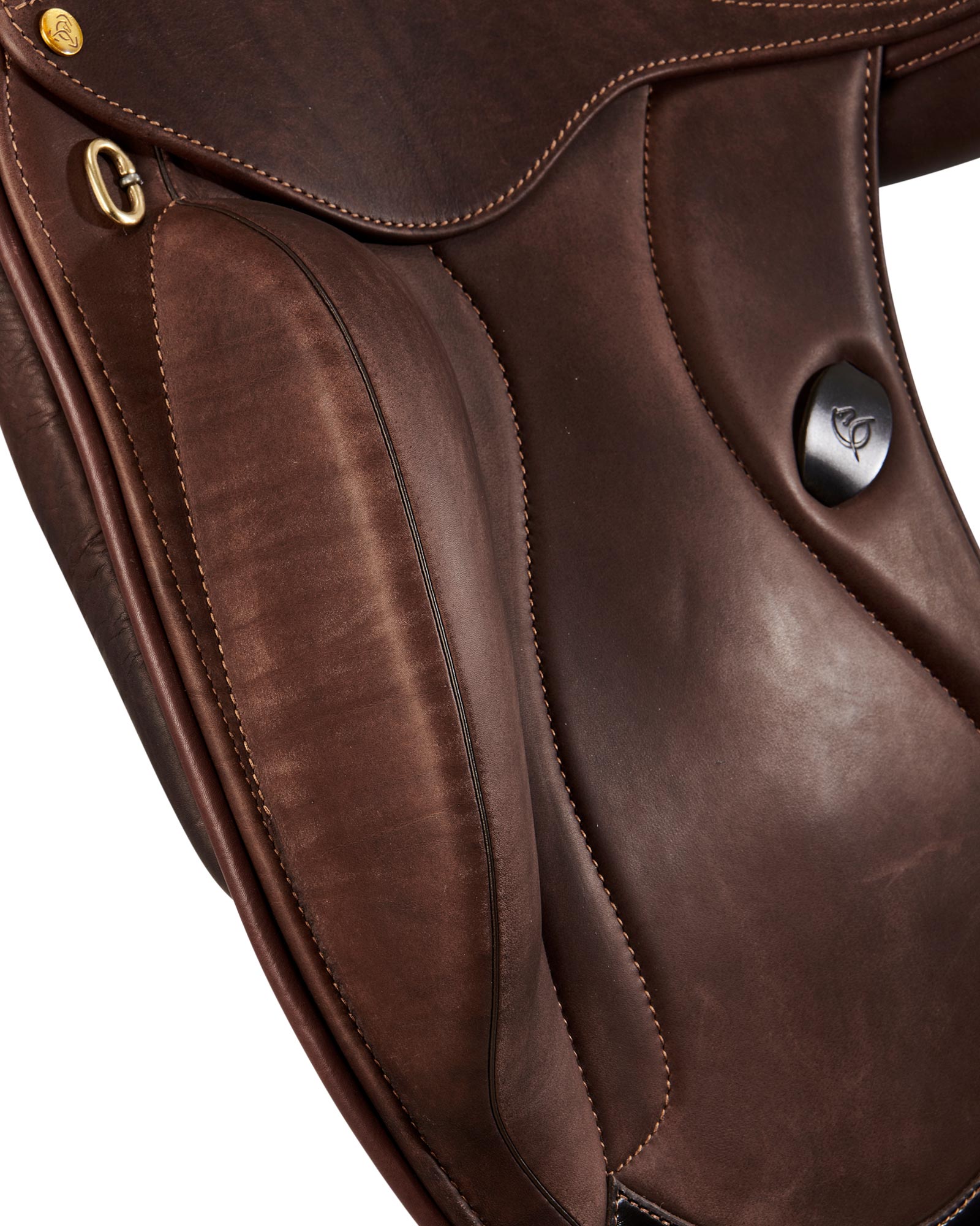 Mantegna dressage saddle long knee blocks