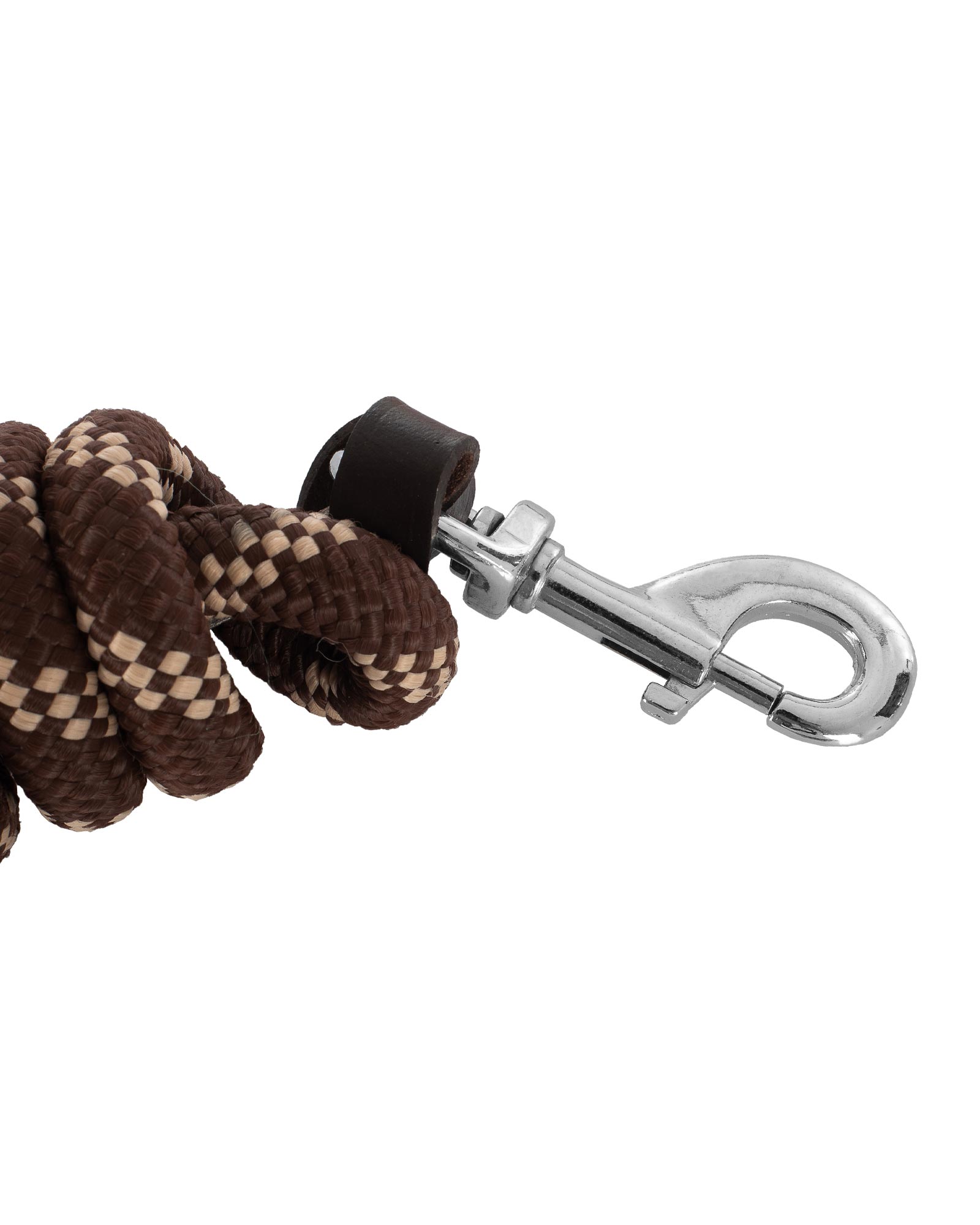 Braided lead rope leather ends