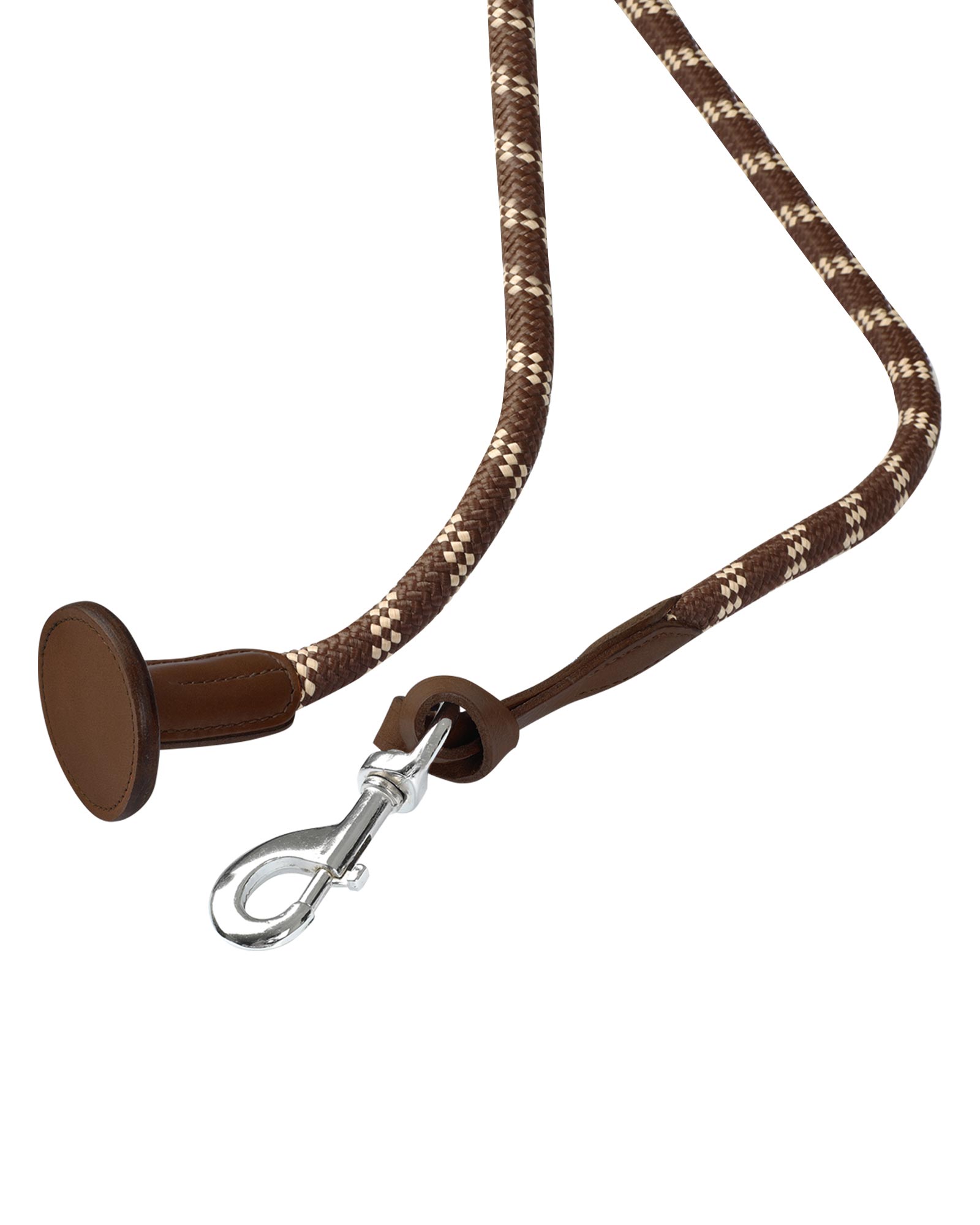 Braided lead rope leather ends