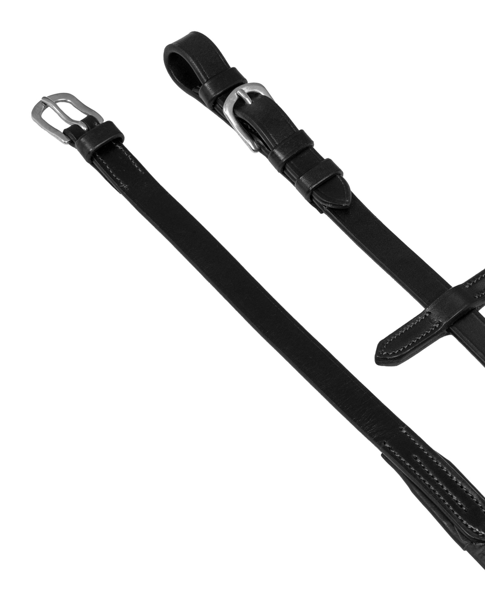 Reins leather & rubber grip