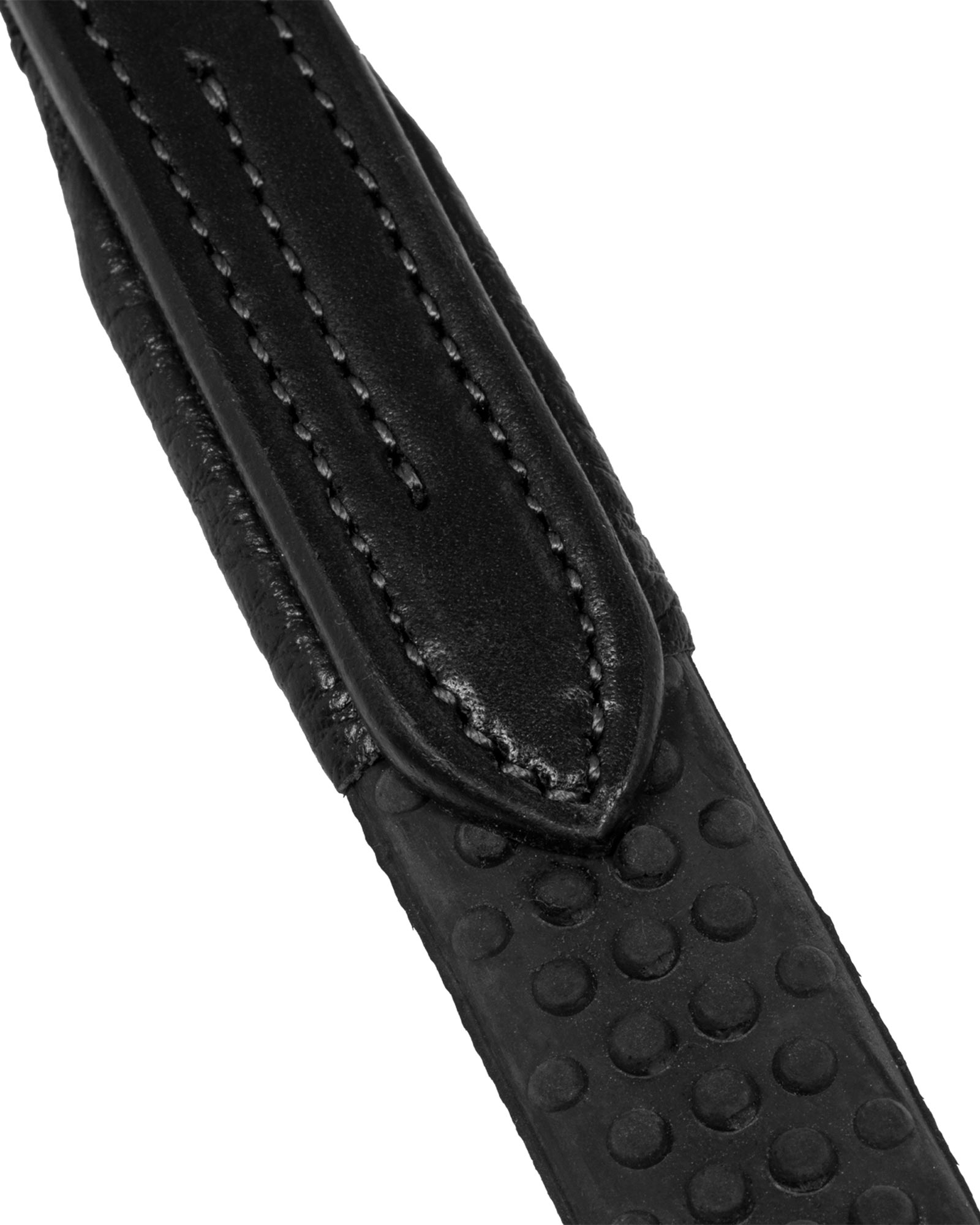 Reins leather & rubber grip
