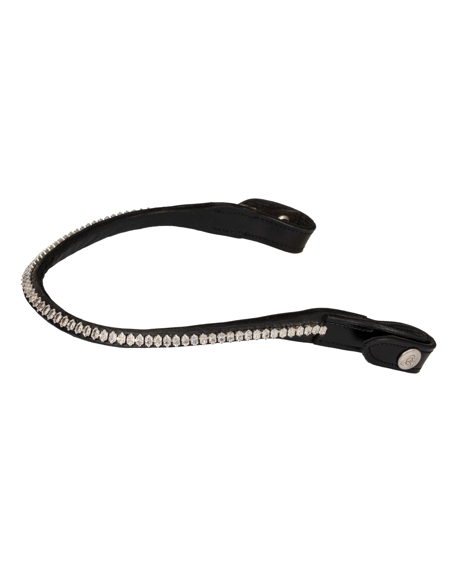 Browband calfskin & oval crystals