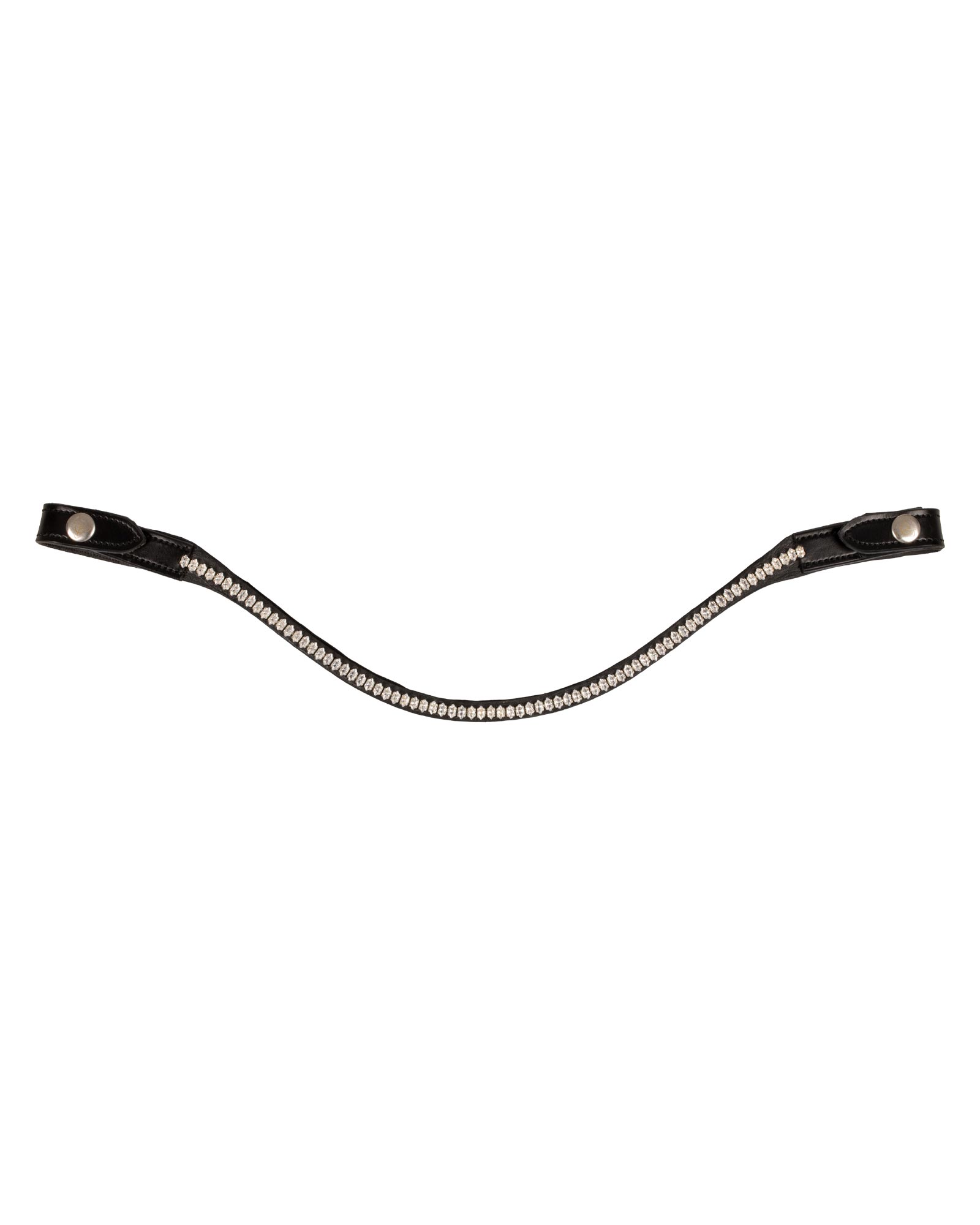 Browband calfskin & oval crystals