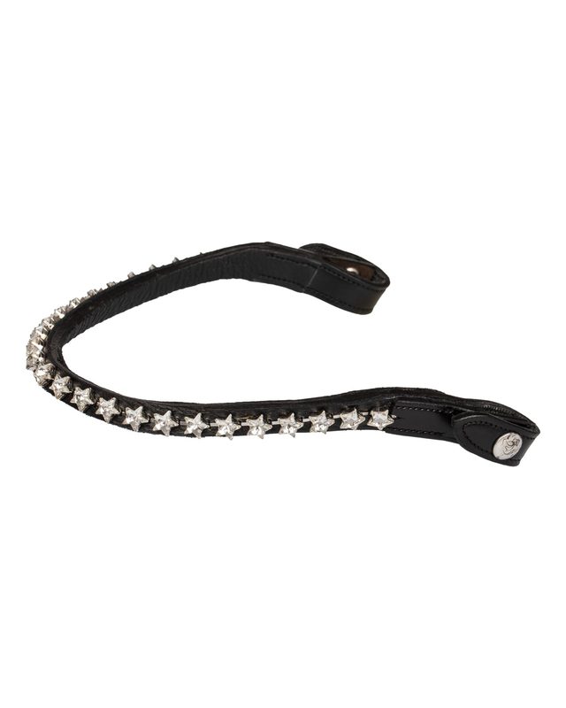 Browband calfskin & starry crystals