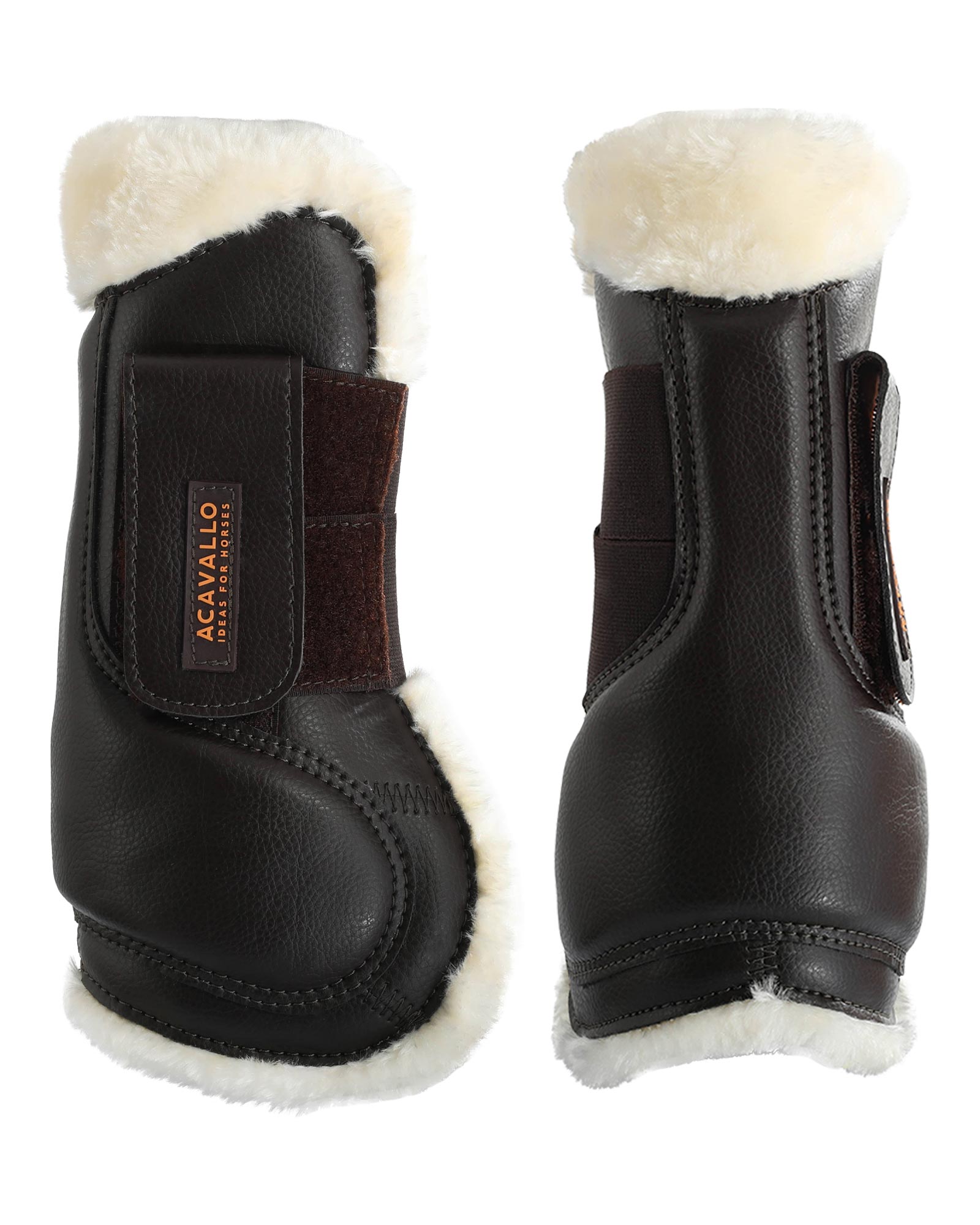 Gamaschen Springen aus Eco-Leder mit Eco-Fell
