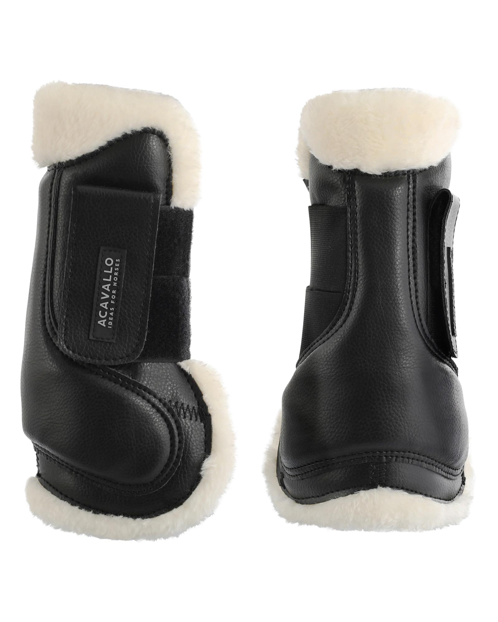 Gamaschen Springen aus Eco-Leder mit Eco-Fell