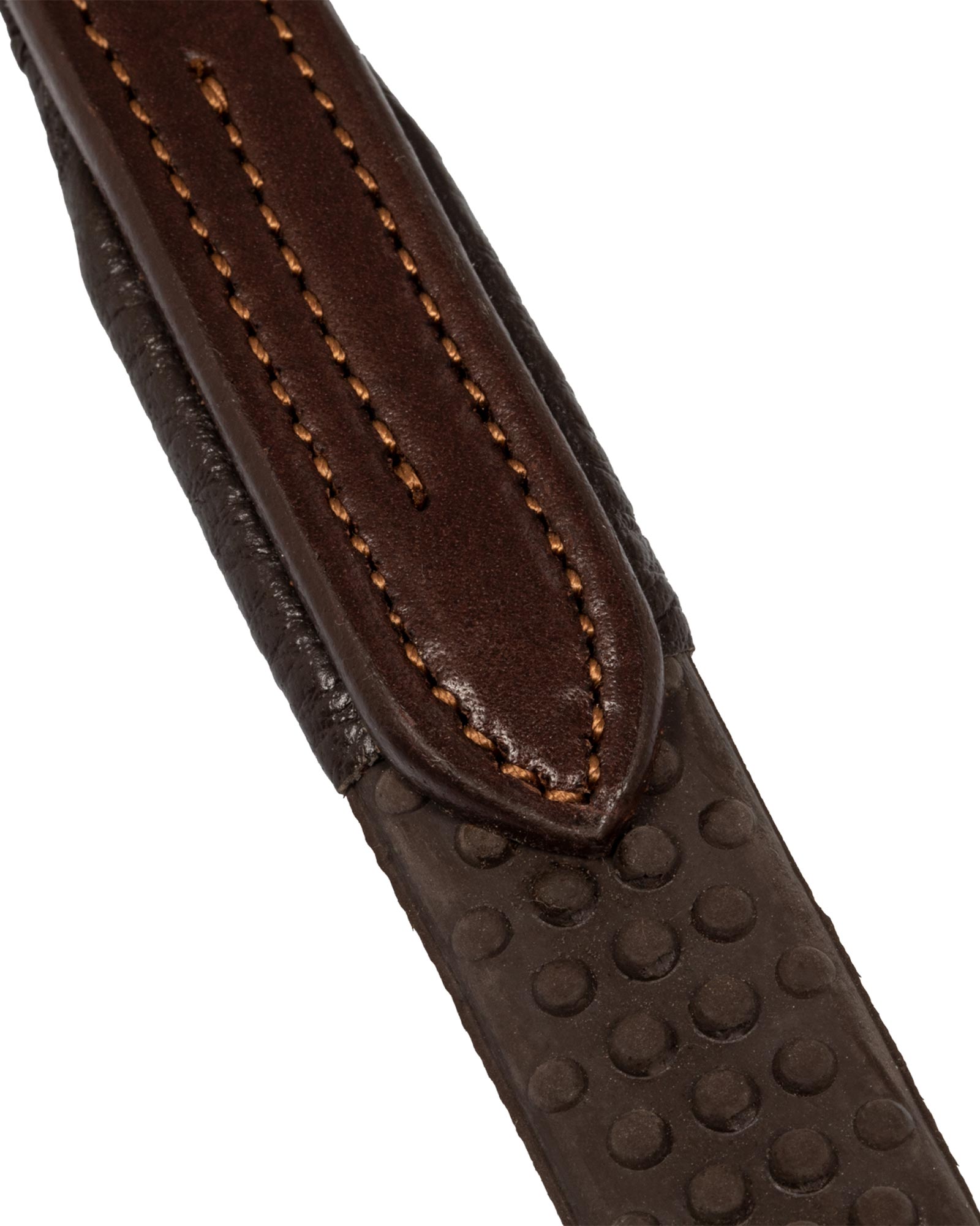 Reins leather & rubber grip