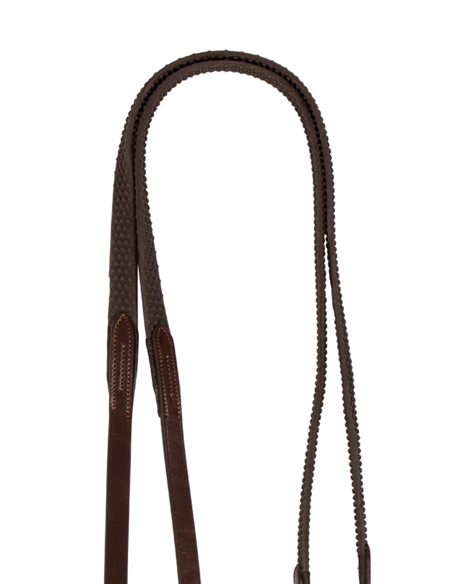 Reins leather & rubber grip