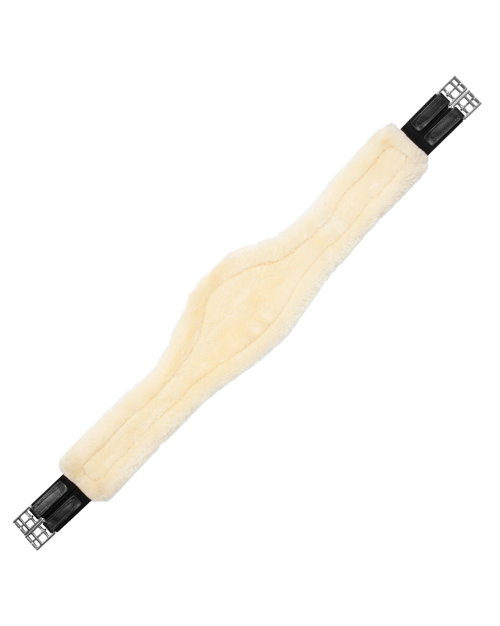 Jumping girth leather & removable faux sheepskin