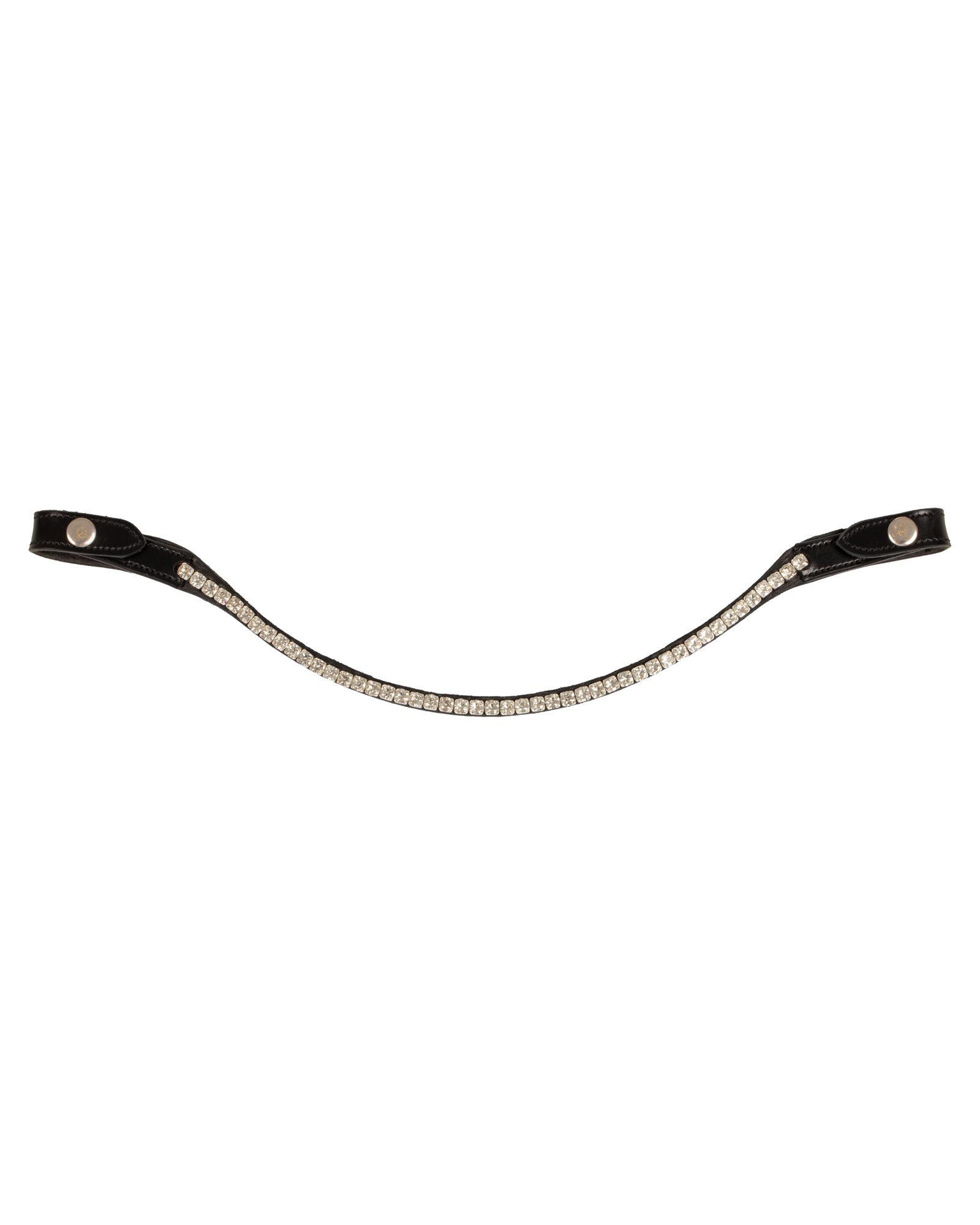 Browband calfskin & round crystals
