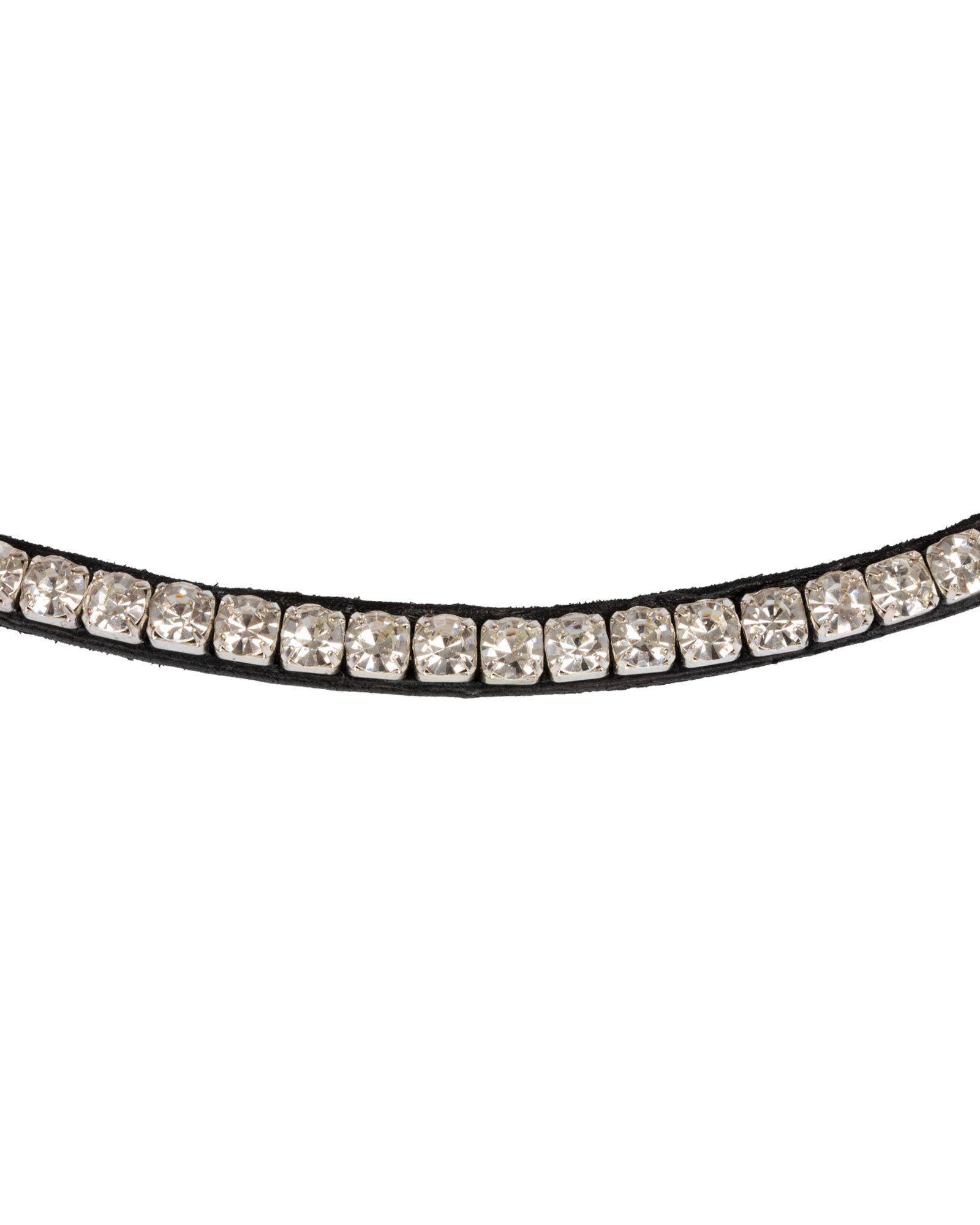 Browband calfskin & round crystals