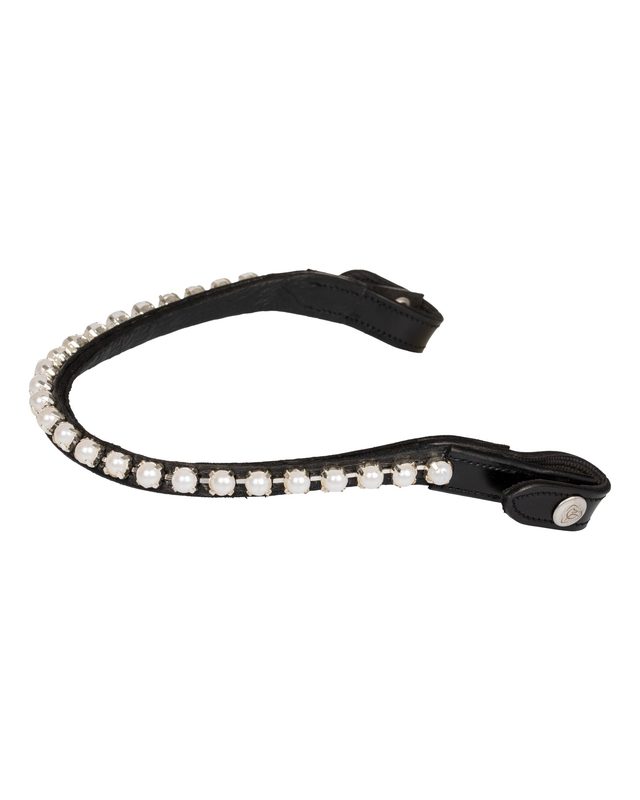 Browband calfskin & pearls