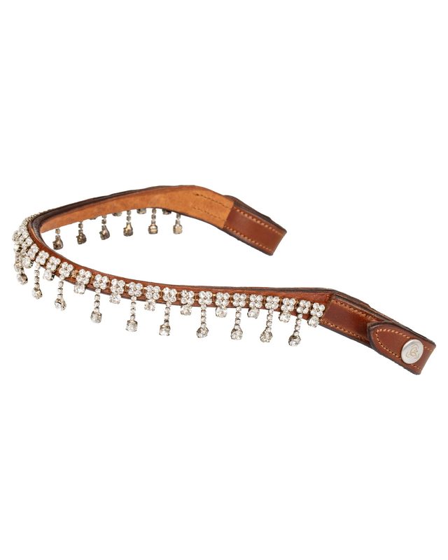 Queen browband calfskin & crystals