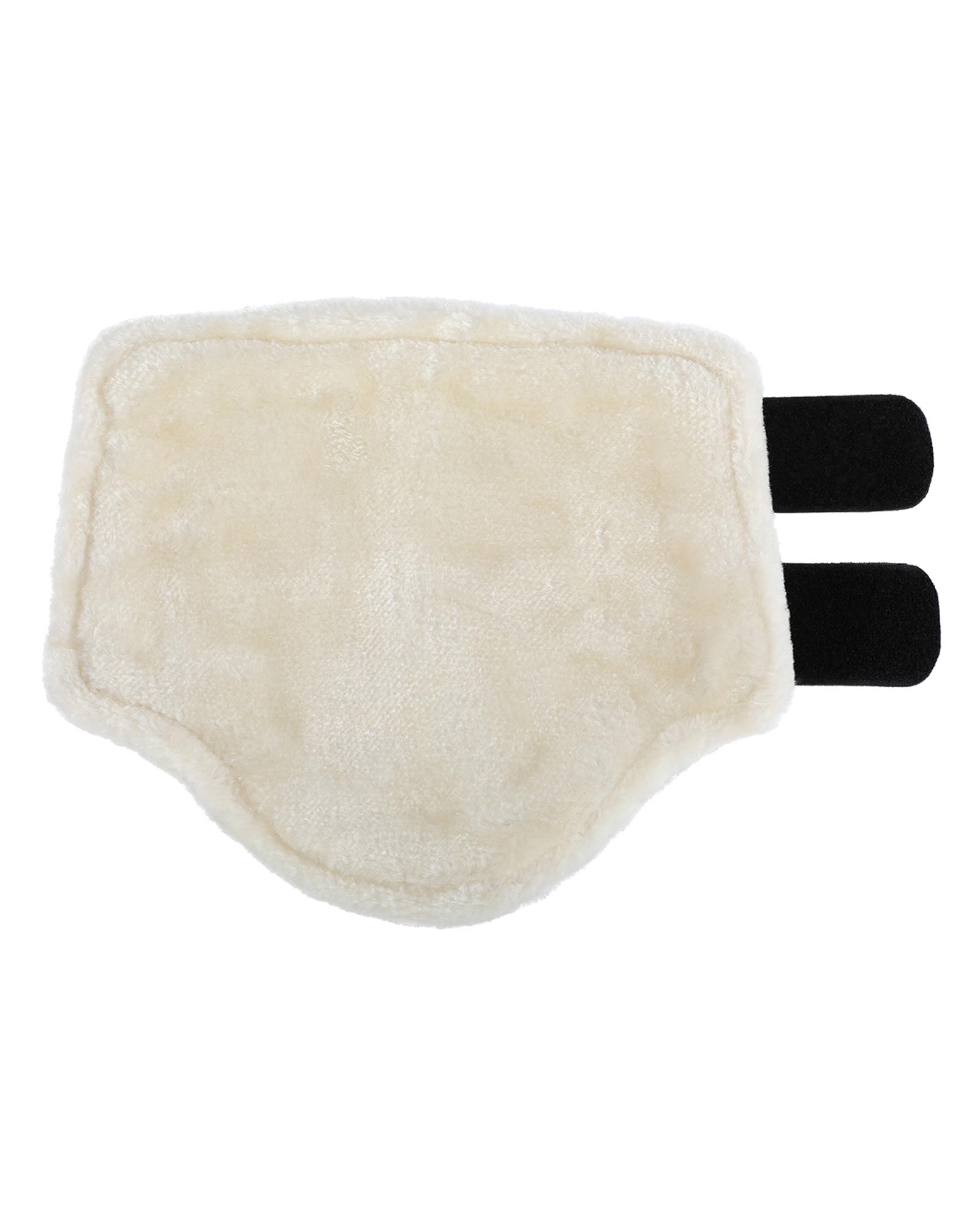 Front brushing boots faux sheepskin & hook-and-loop closure