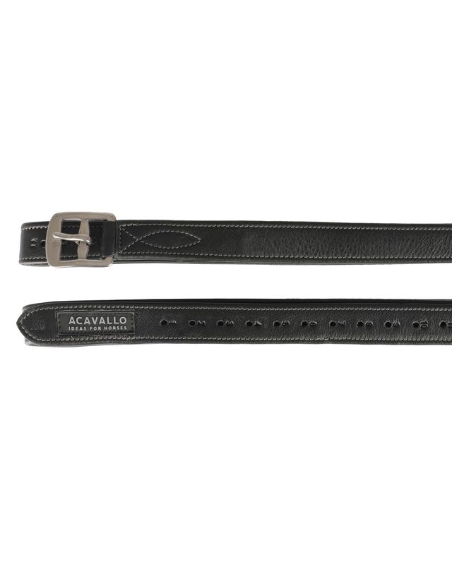 Calfskin stirrup leathers internal reinforcement