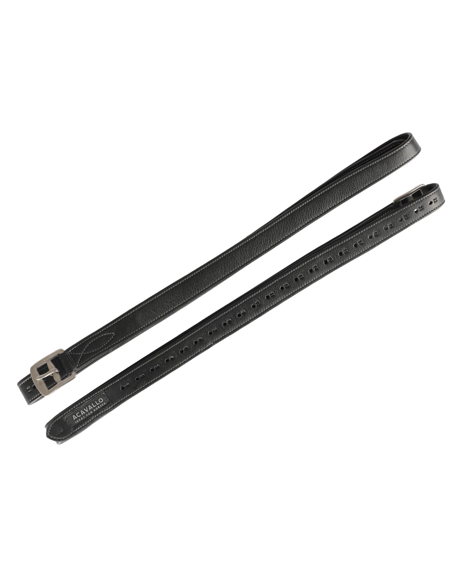 Calfskin stirrup leathers internal reinforcement
