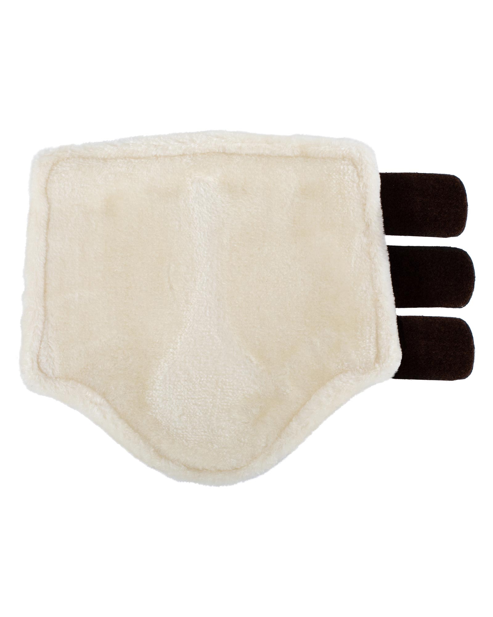 Hind brushing boots faux sheepskin & triple hook-and-loop closure