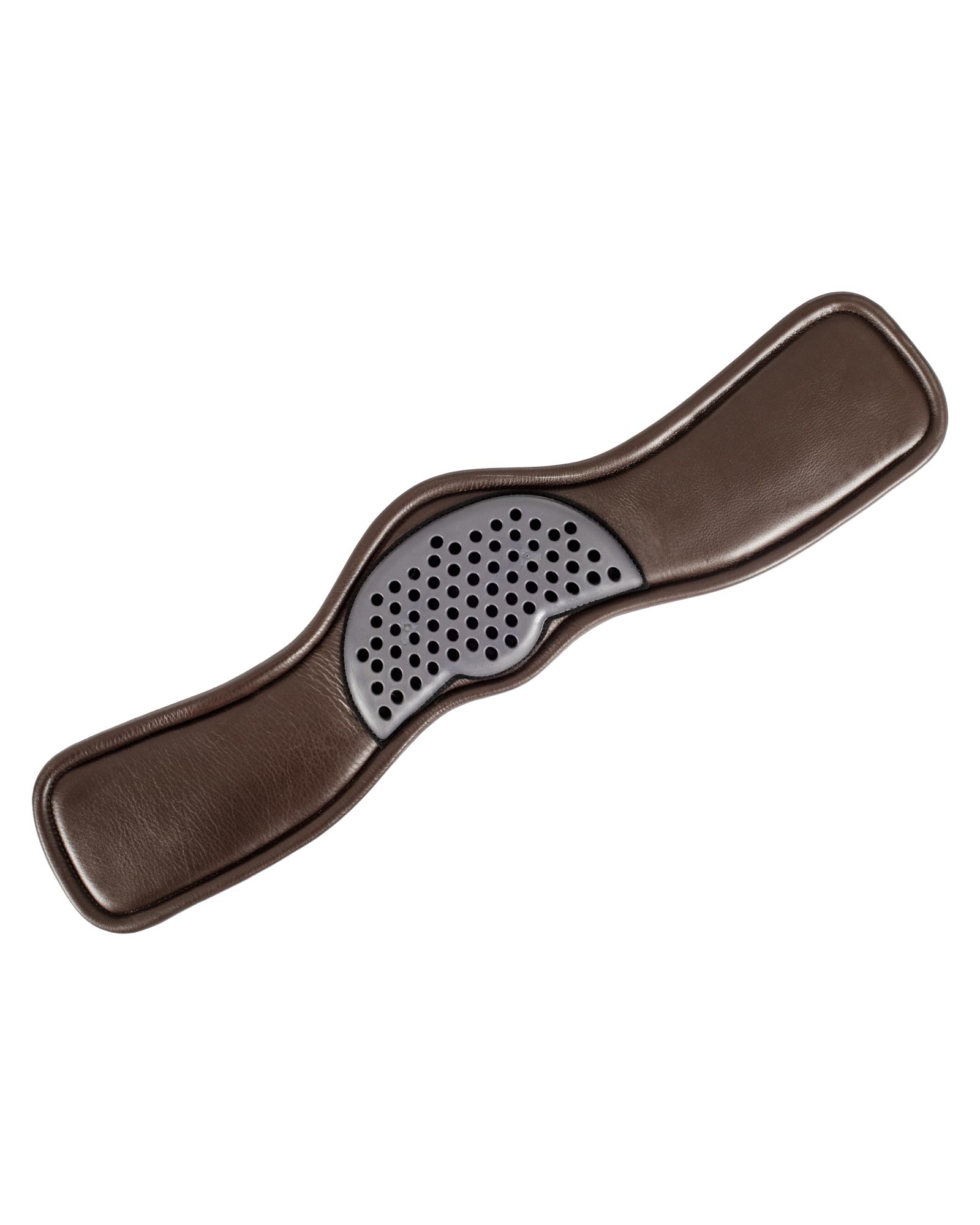 Anatomical dressage girth leather