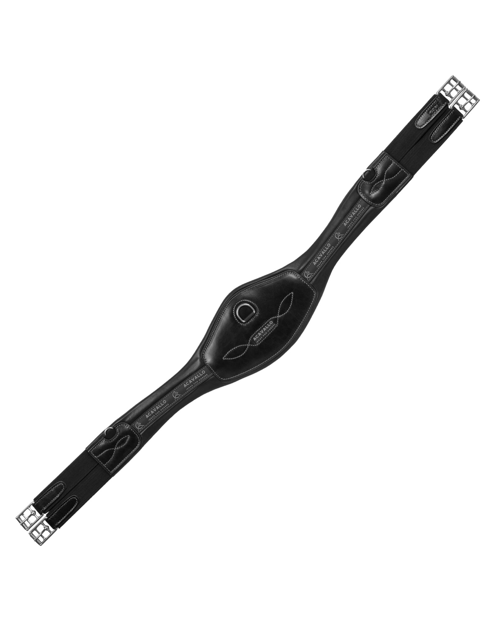 Anatomical jumping girth leather