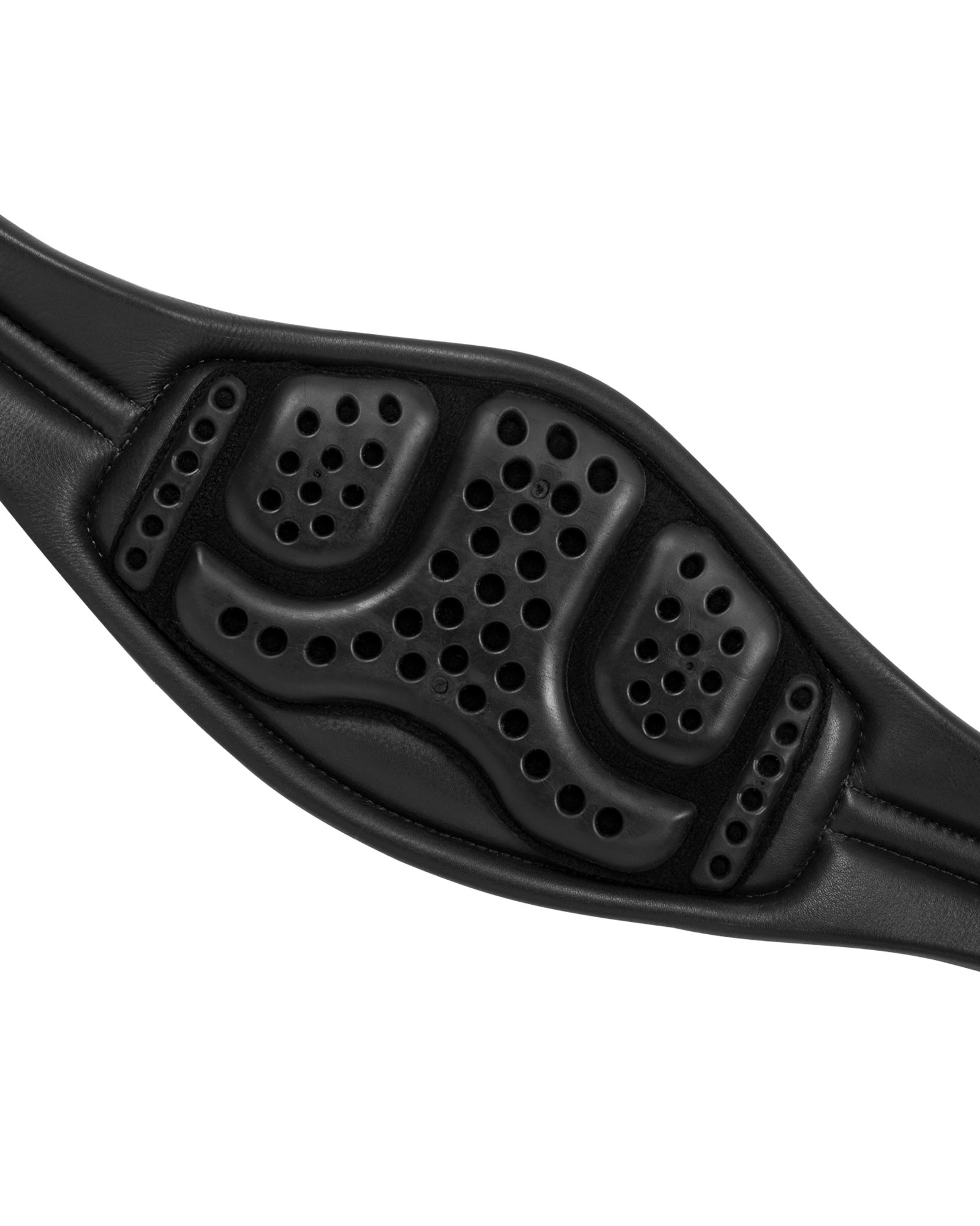 Anatomical jumping girth leather