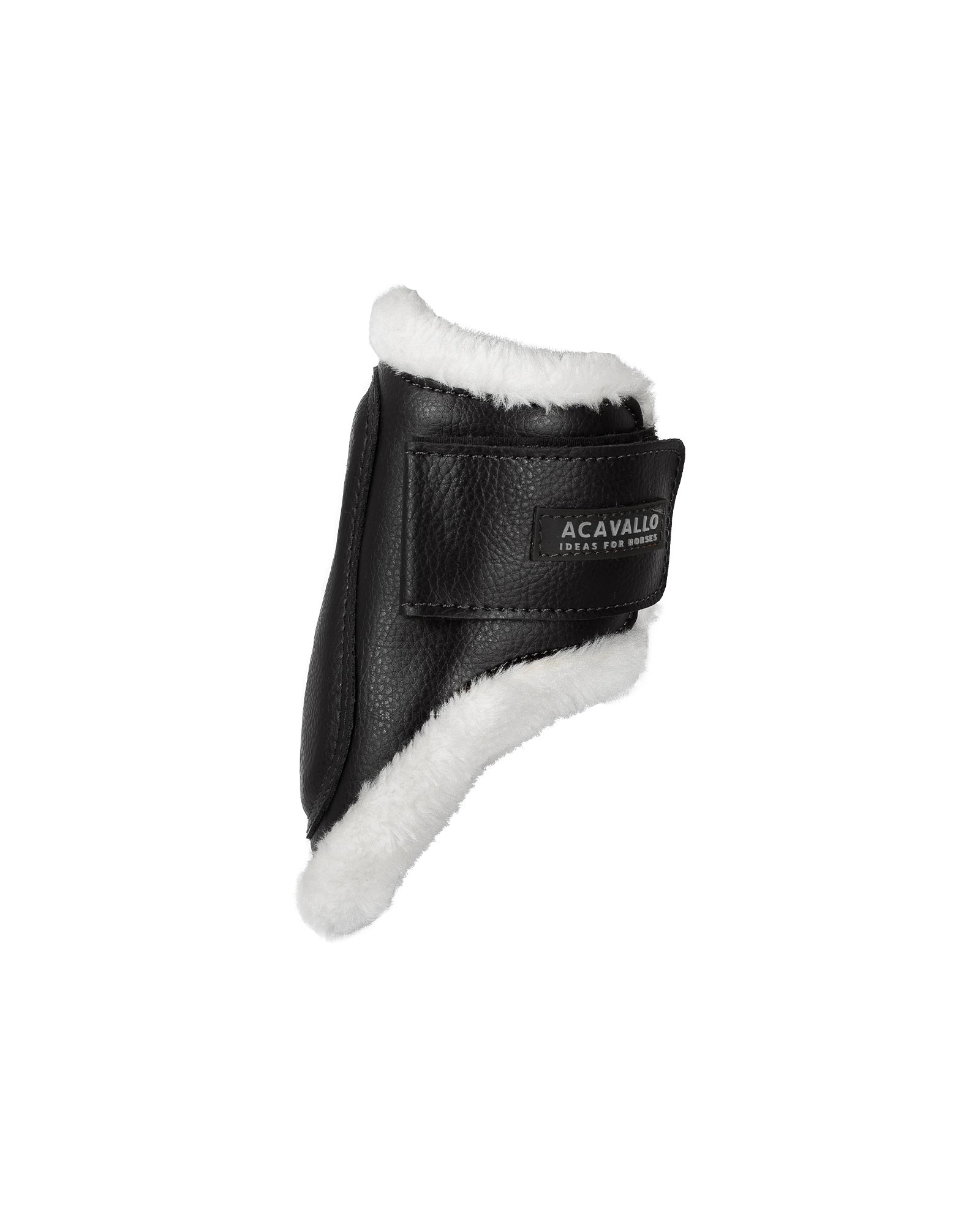 Jumping fetlock boots faux sheepskin & hook-and-loop closure