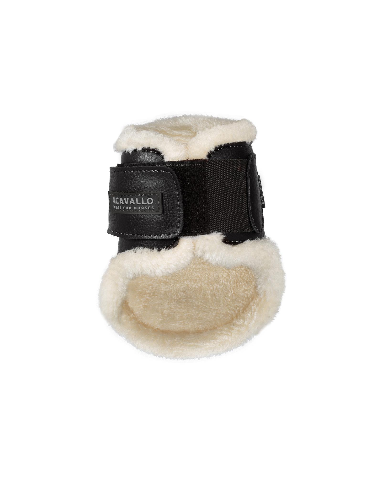 Jumping fetlock boots faux sheepskin & hook-and-loop closure