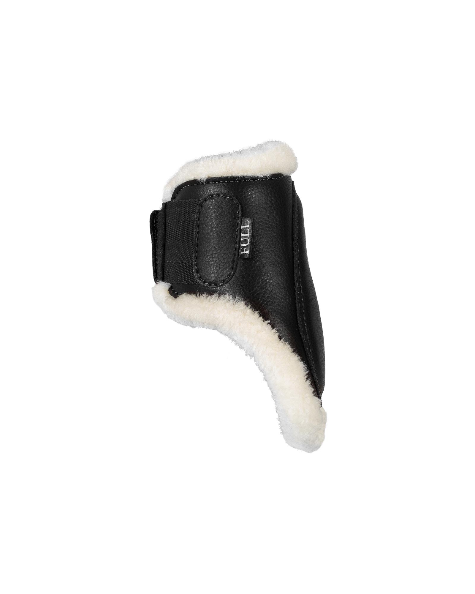 Jumping fetlock boots faux sheepskin & hook-and-loop closure