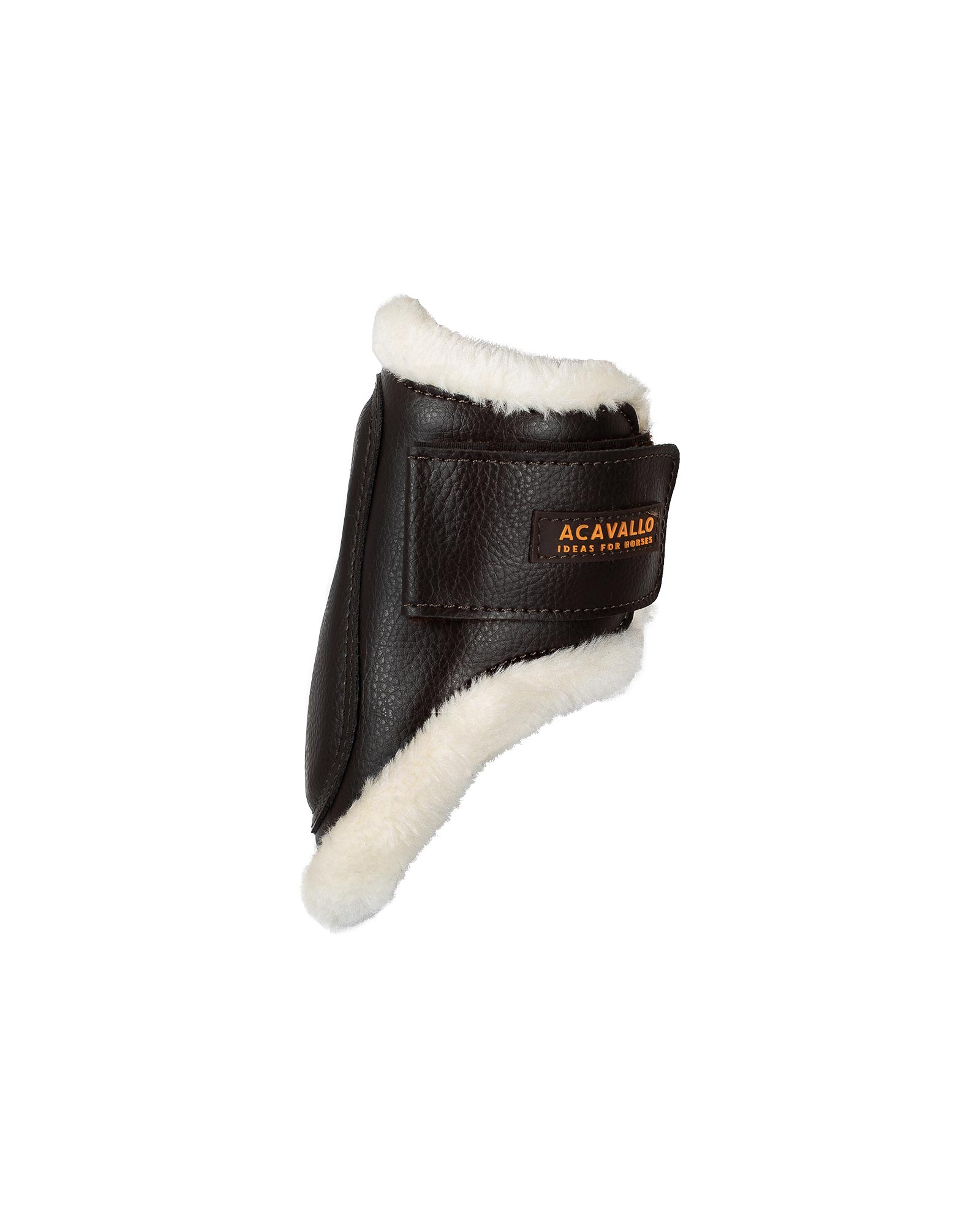 Jumping fetlock boots faux sheepskin & hook-and-loop closure