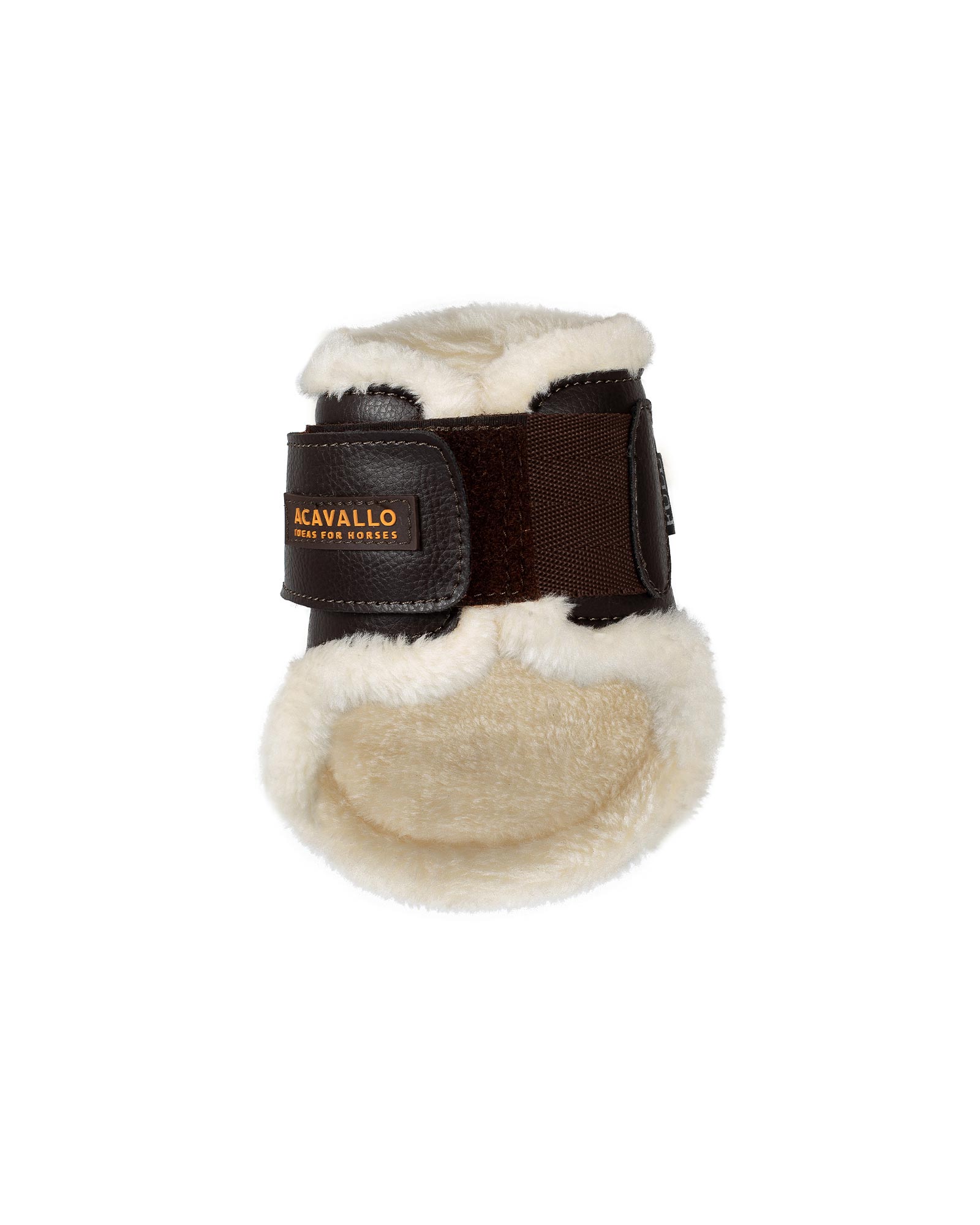 Jumping fetlock boots faux sheepskin & hook-and-loop closure