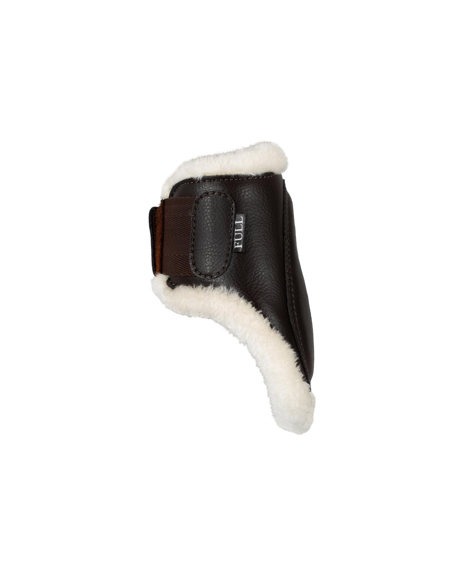 Jumping fetlock boots faux sheepskin & hook-and-loop closure