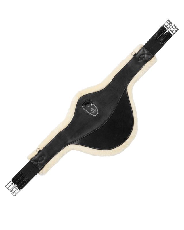 Jumping stud guard girth removable faux sheepskin
