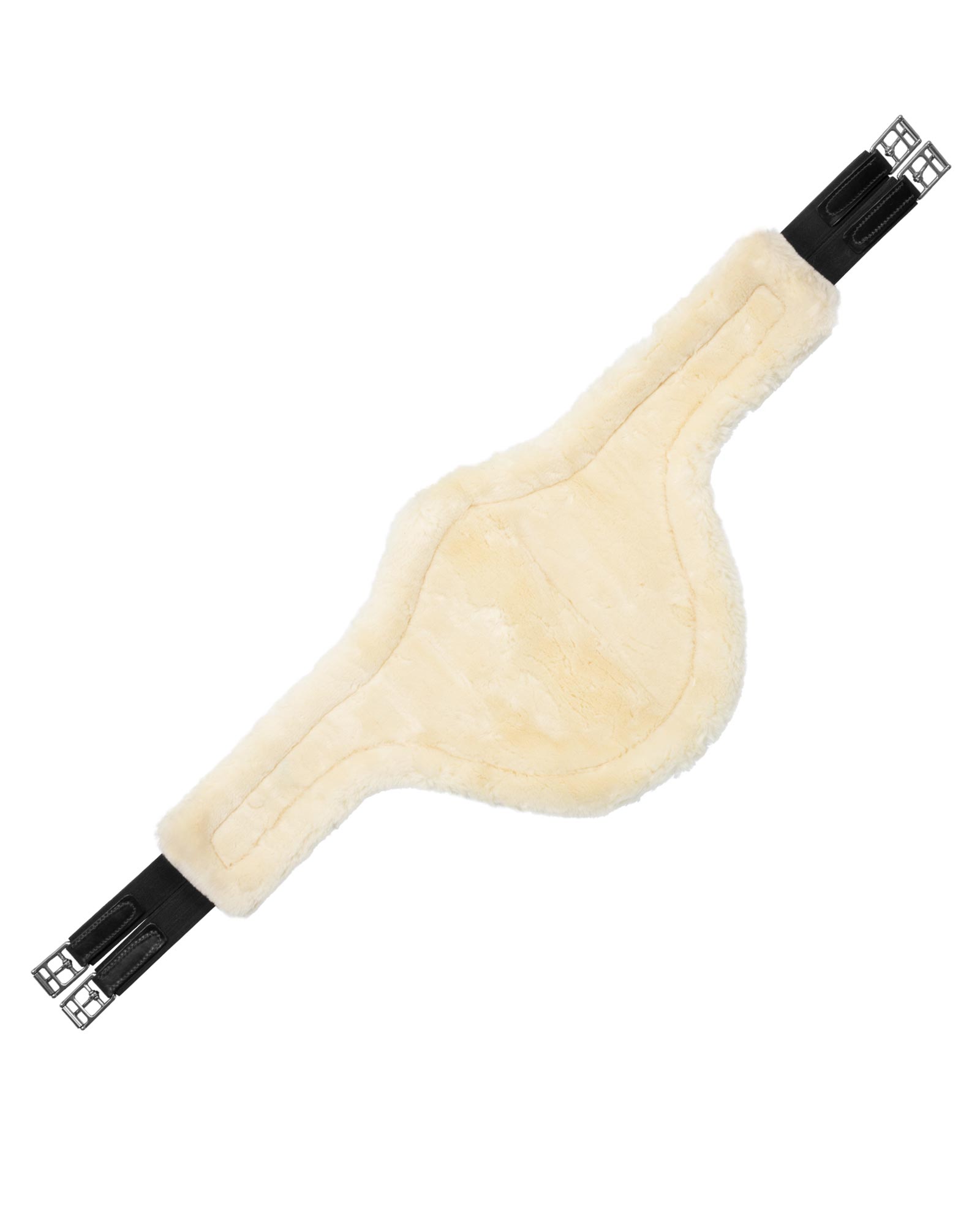 Jumping stud guard girth removable faux sheepskin