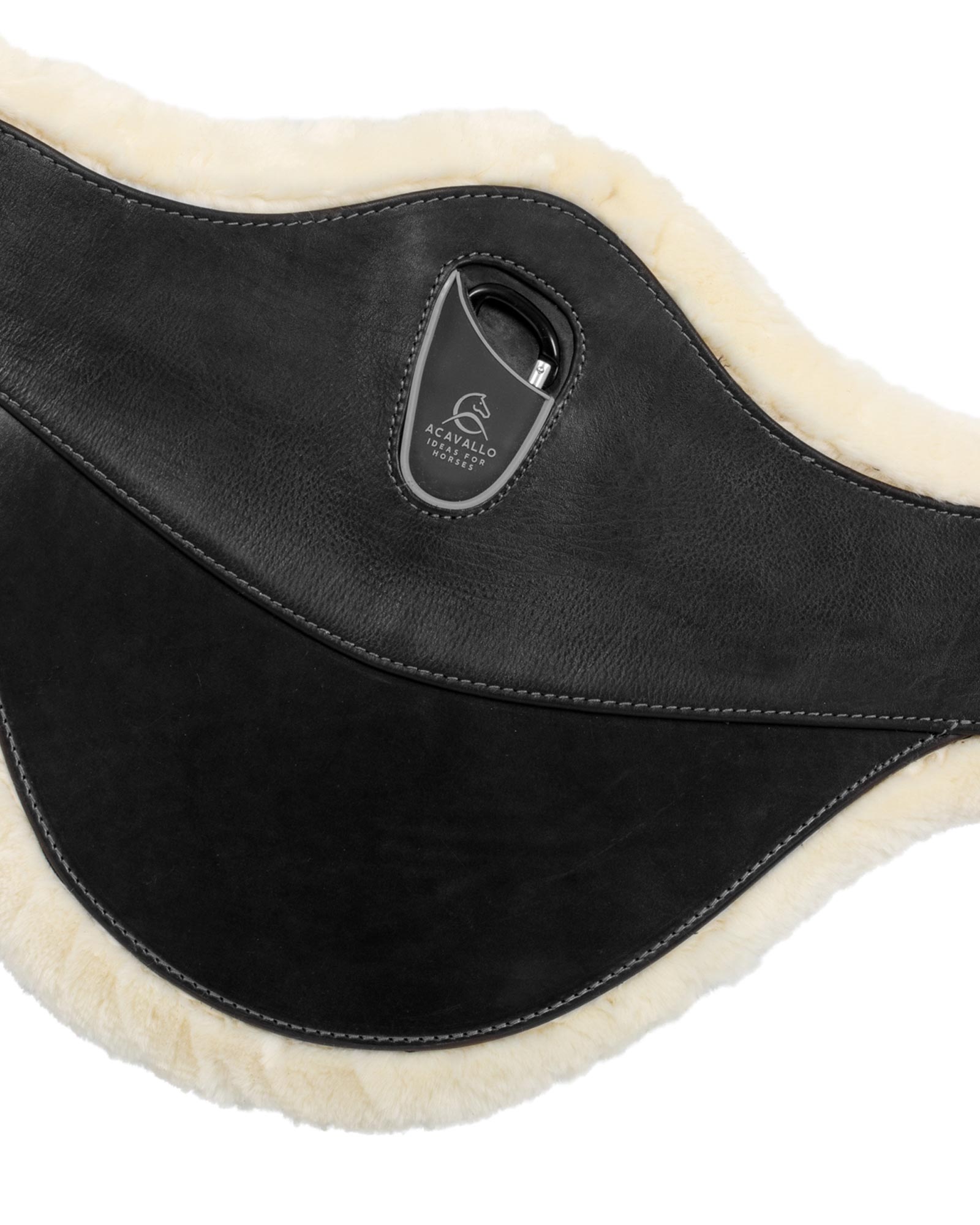 Jumping stud guard girth removable faux sheepskin