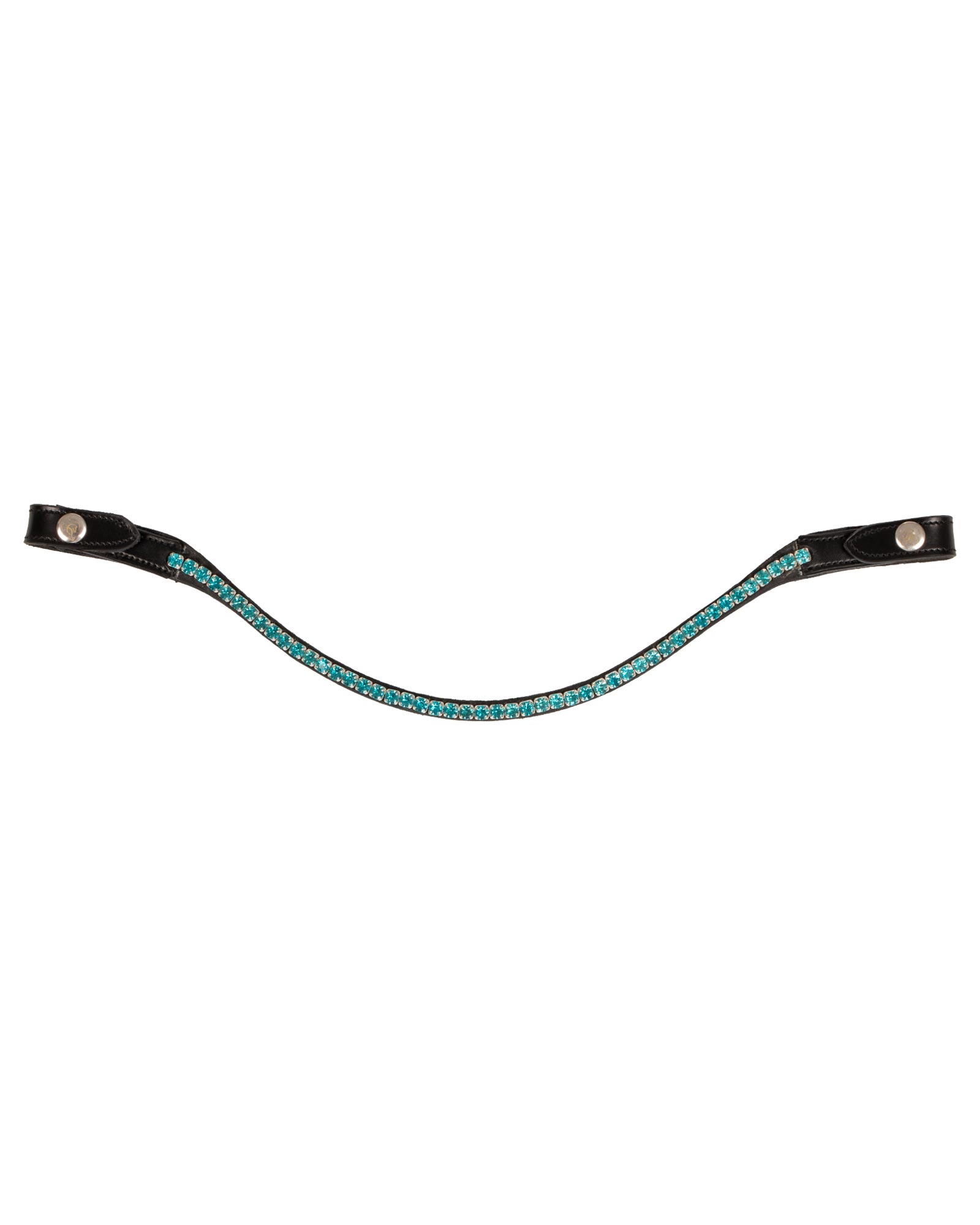 Browband calfskin & round crystals
