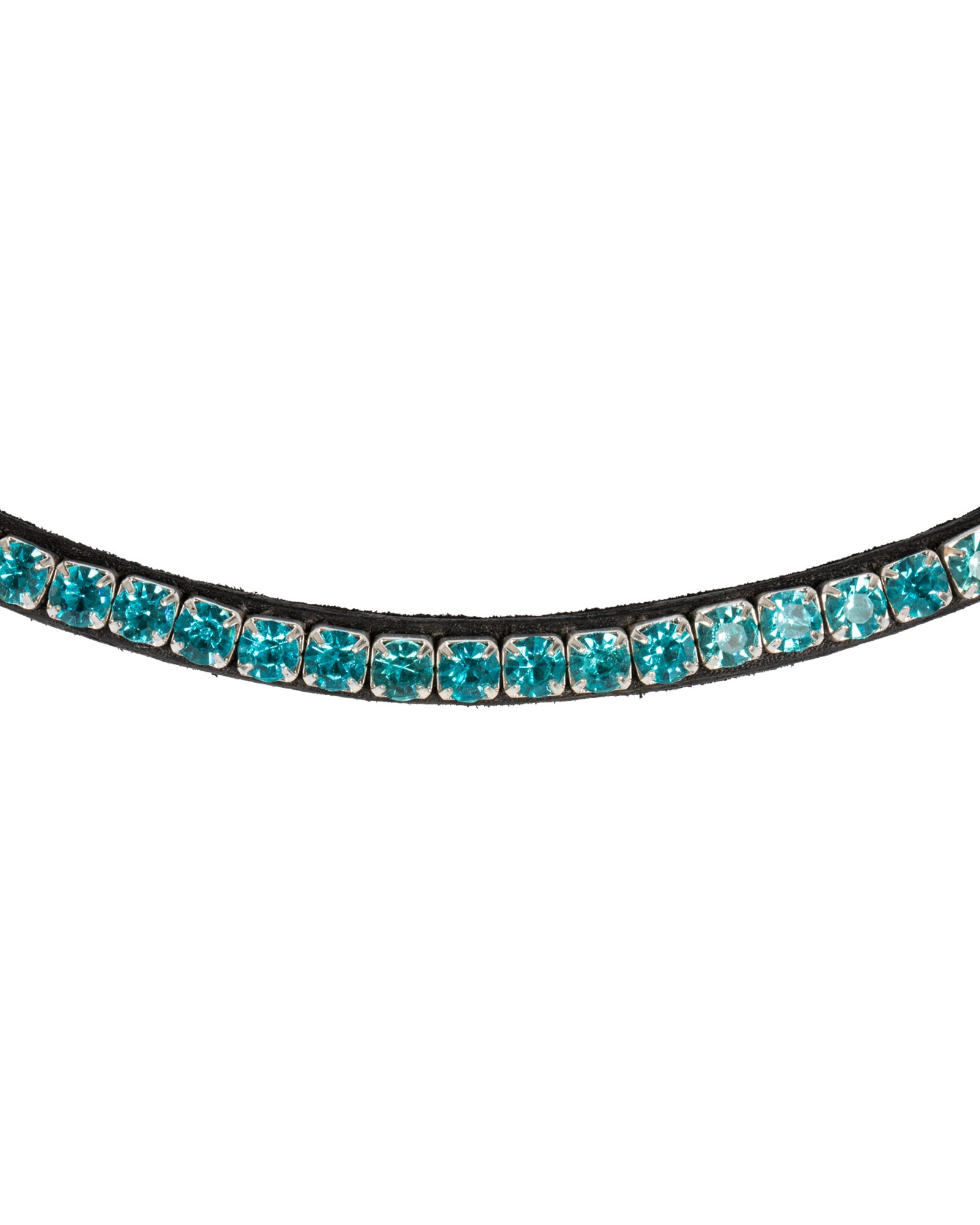 Browband calfskin & round crystals
