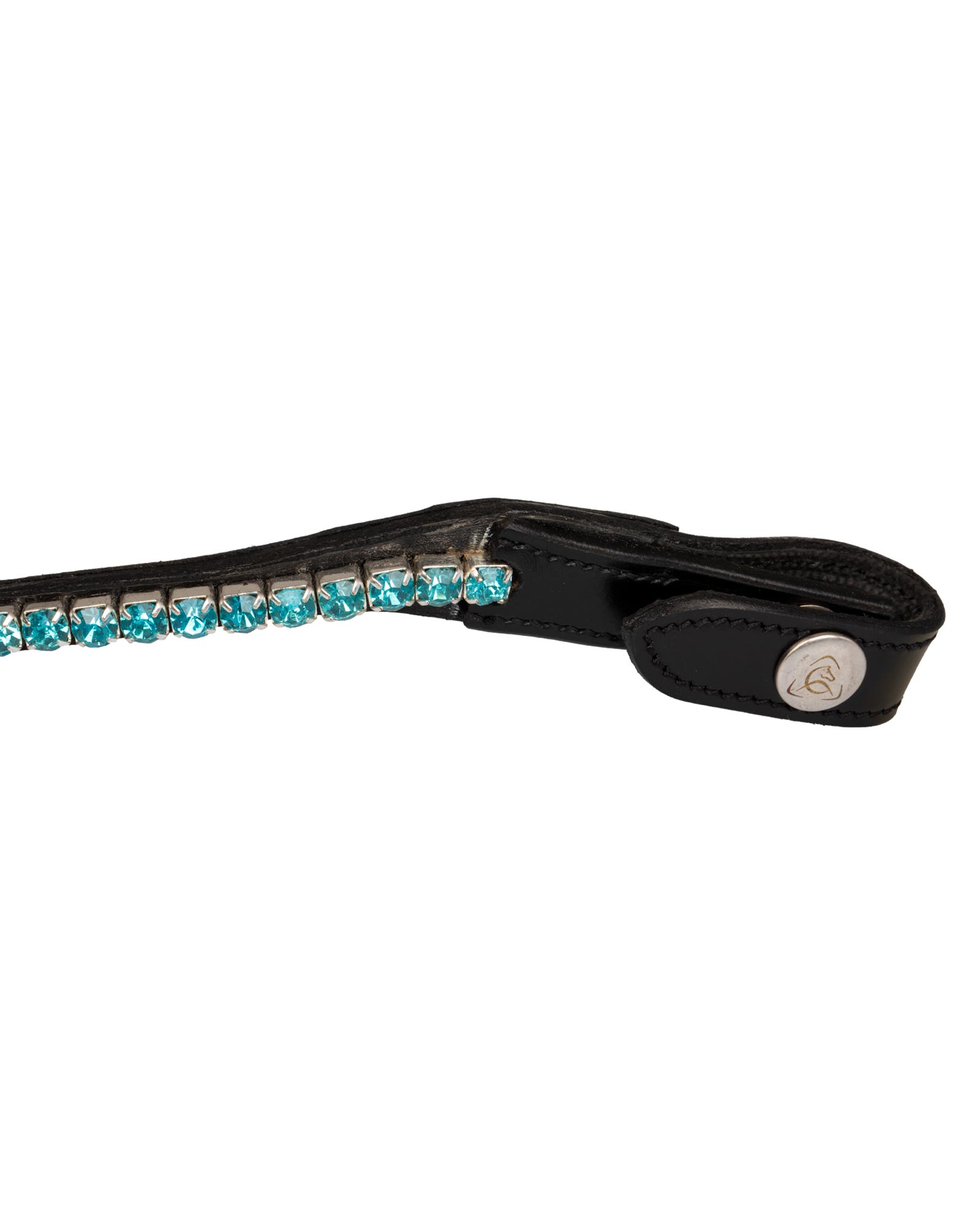 Browband calfskin & round crystals