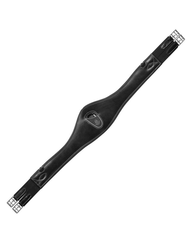 Anatomical jumping girth calfskin