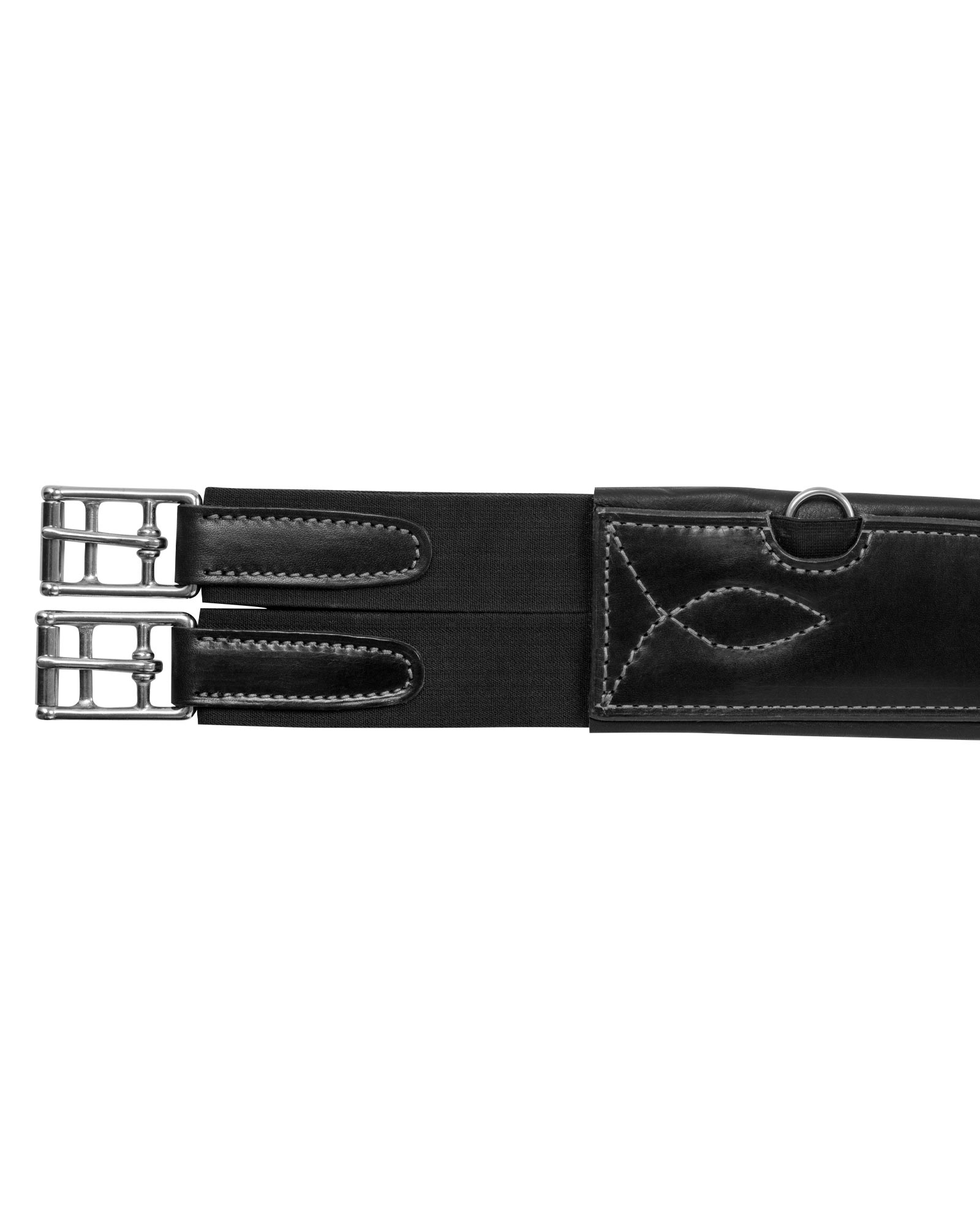Anatomical jumping girth calfskin