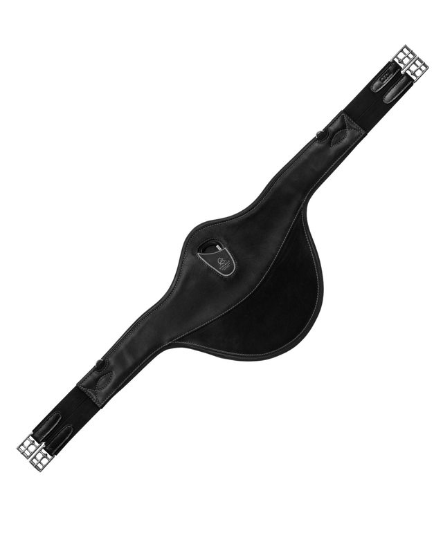 Jumping stud guard girth leather & gel