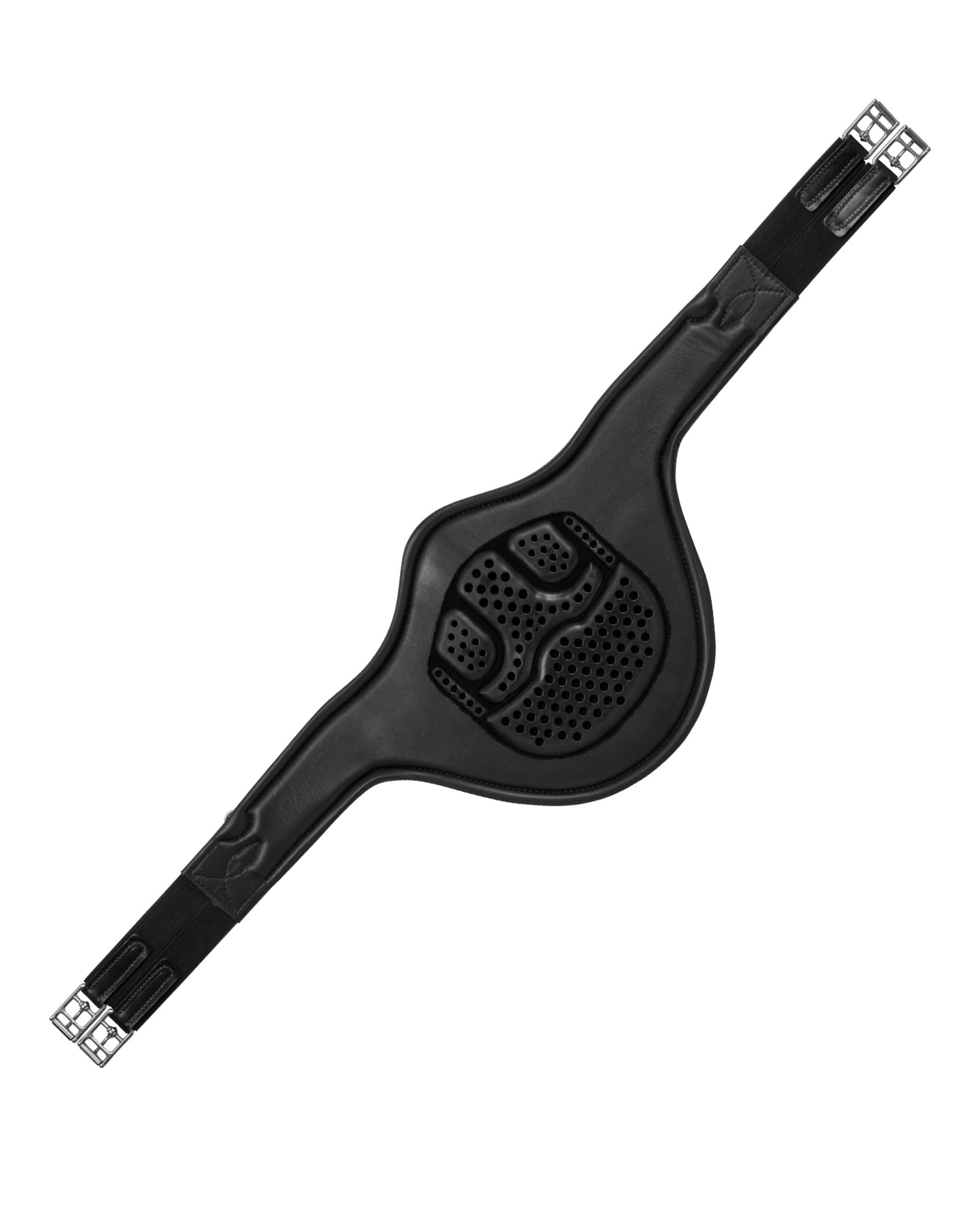 Jumping stud guard girth leather & gel