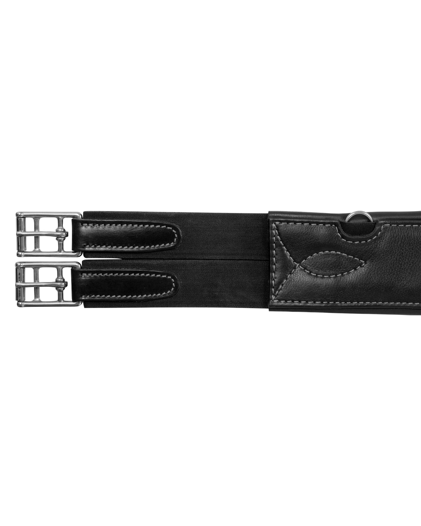 Jumping stud guard girth leather & gel