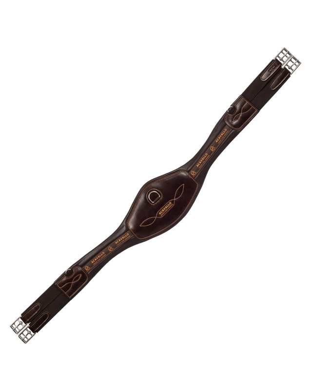 Anatomical jumping girth leather